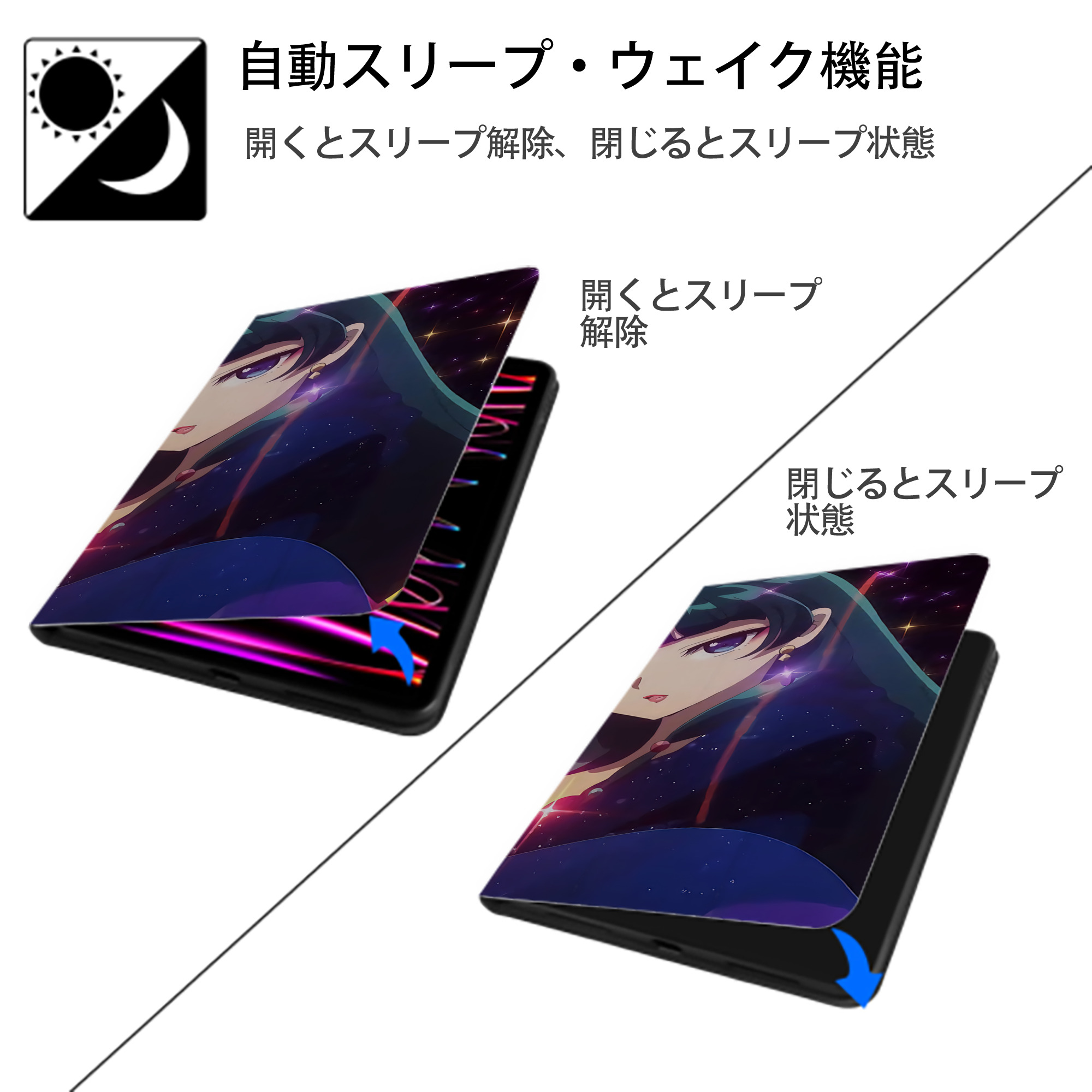 薬屋のひとりごと The Apothecary Diaries IPad ケース ブック型 PUレザー TPU 耐衝撃 軽量 薄型 ペン収納なし 全面保護 IPad 各モデル対応