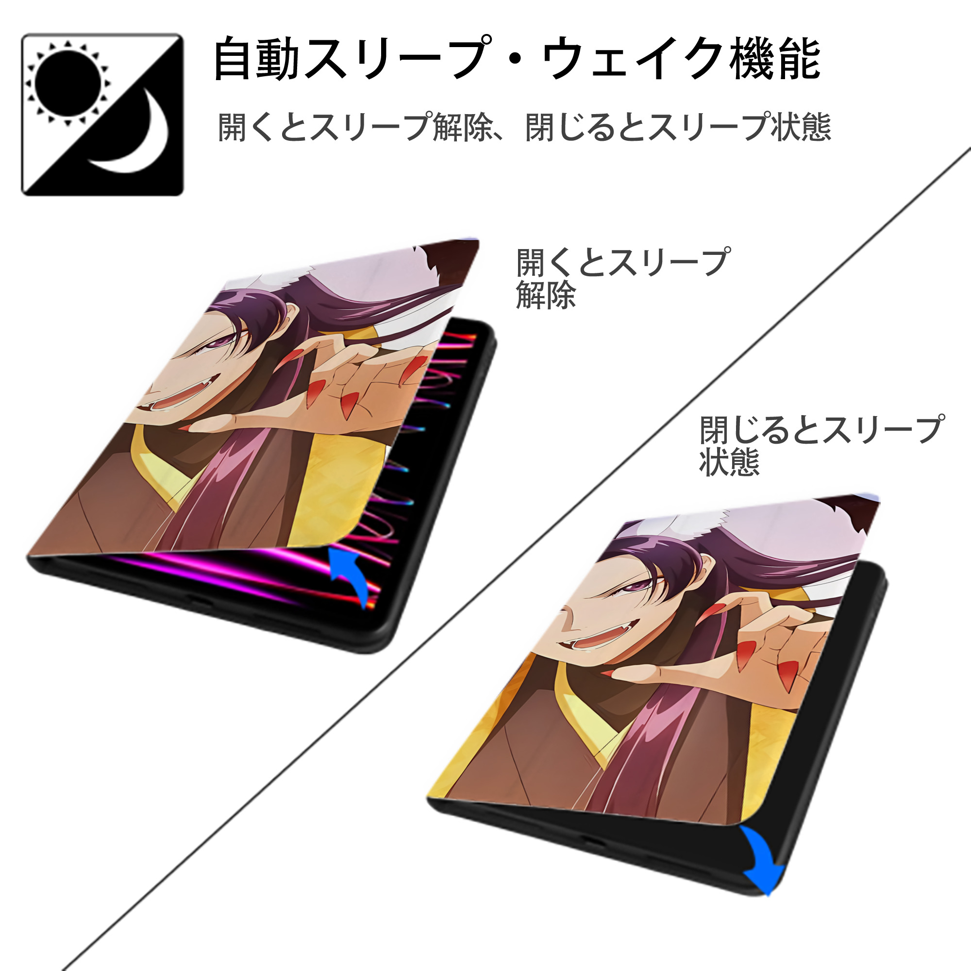 薬屋のひとりごと The Apothecary Diaries IPad ケース ブック型 PUレザー TPU 耐衝撃 軽量 薄型 ペン収納なし 全面保護 IPad 各モデル対応