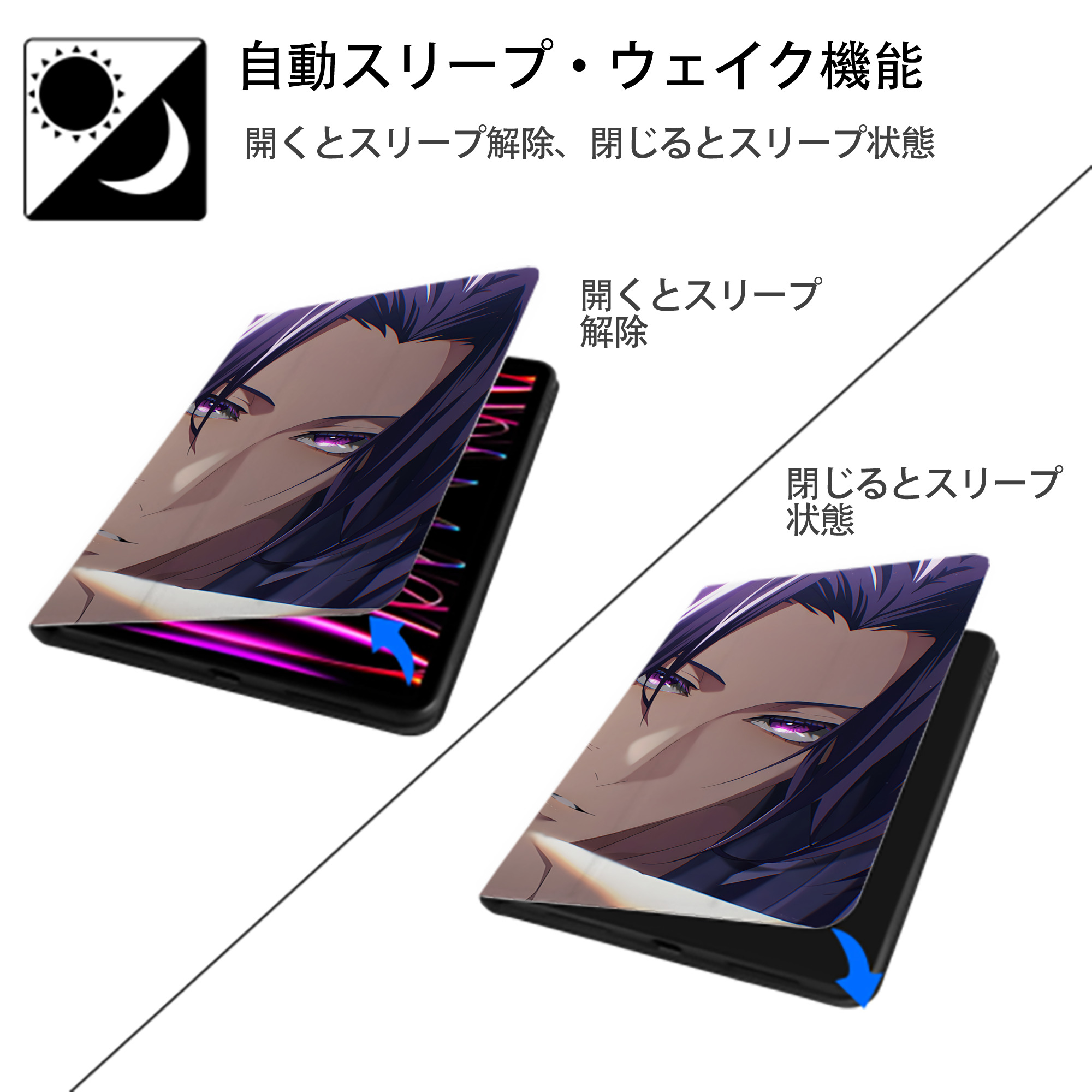 薬屋のひとりごと The Apothecary Diaries IPad ケース ブック型 PUレザー TPU 耐衝撃 軽量 薄型 ペン収納なし 全面保護 IPad 各モデル対応