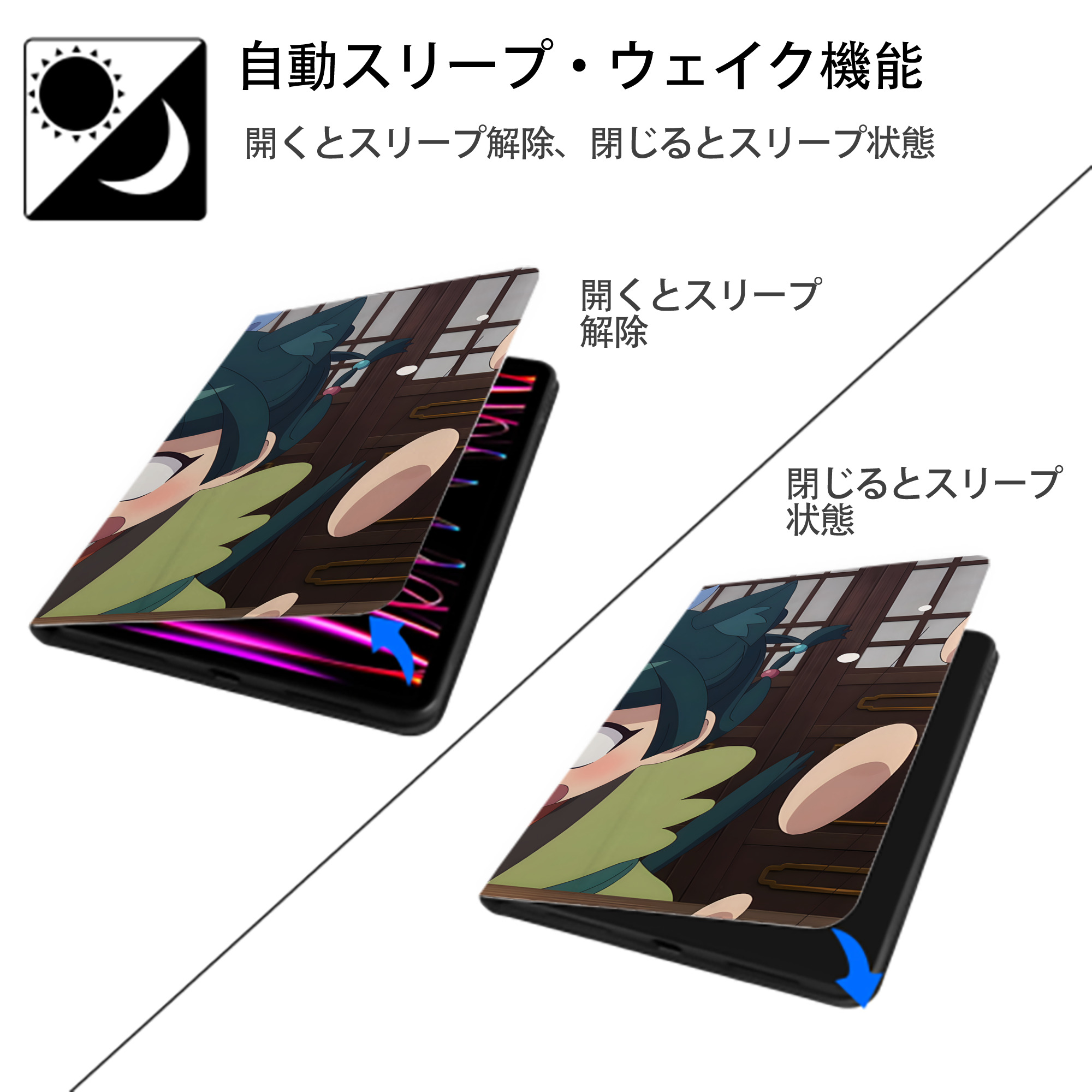 薬屋のひとりごと The Apothecary Diaries IPad ケース ブック型 PUレザー TPU 耐衝撃 軽量 薄型 ペン収納なし 全面保護 IPad 各モデル対応