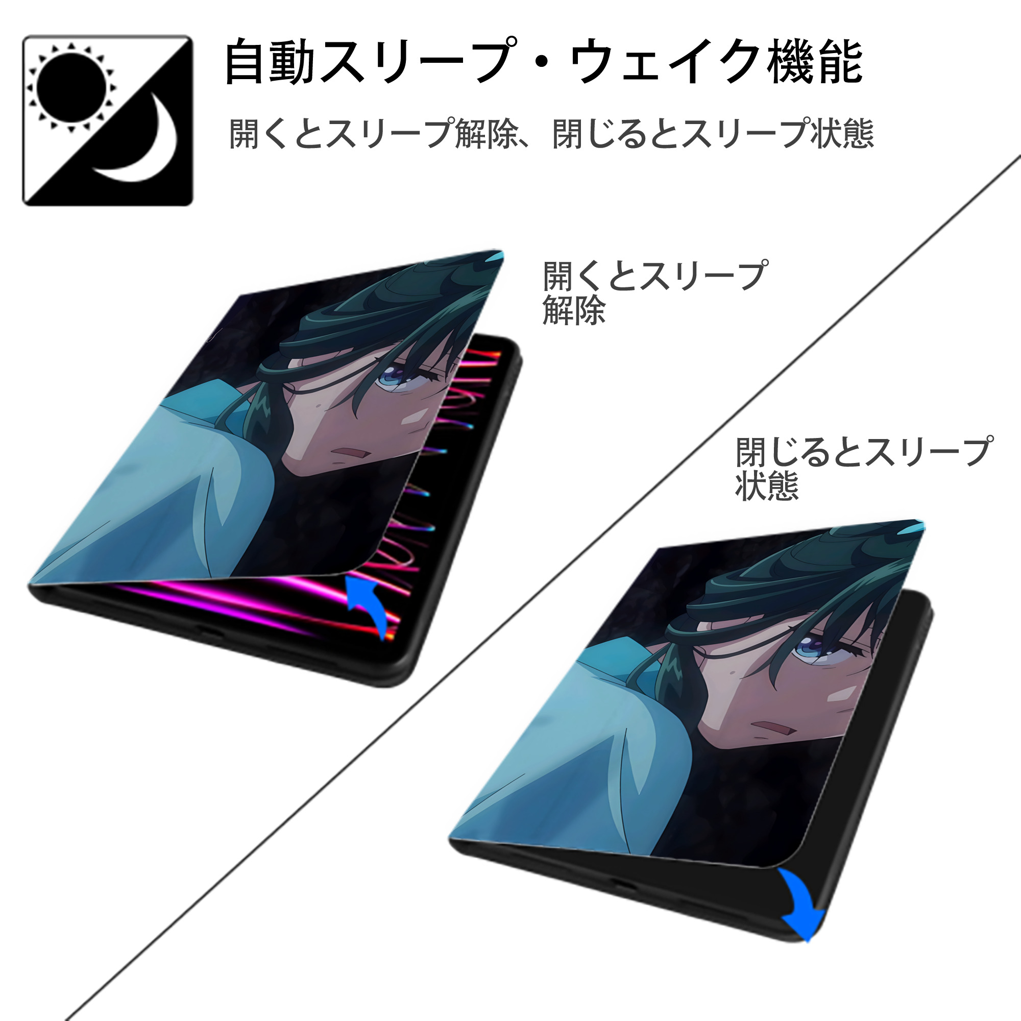 薬屋のひとりごと The Apothecary Diaries IPad ケース ブック型 PUレザー TPU 耐衝撃 軽量 薄型 ペン収納なし 全面保護 IPad 各モデル対応