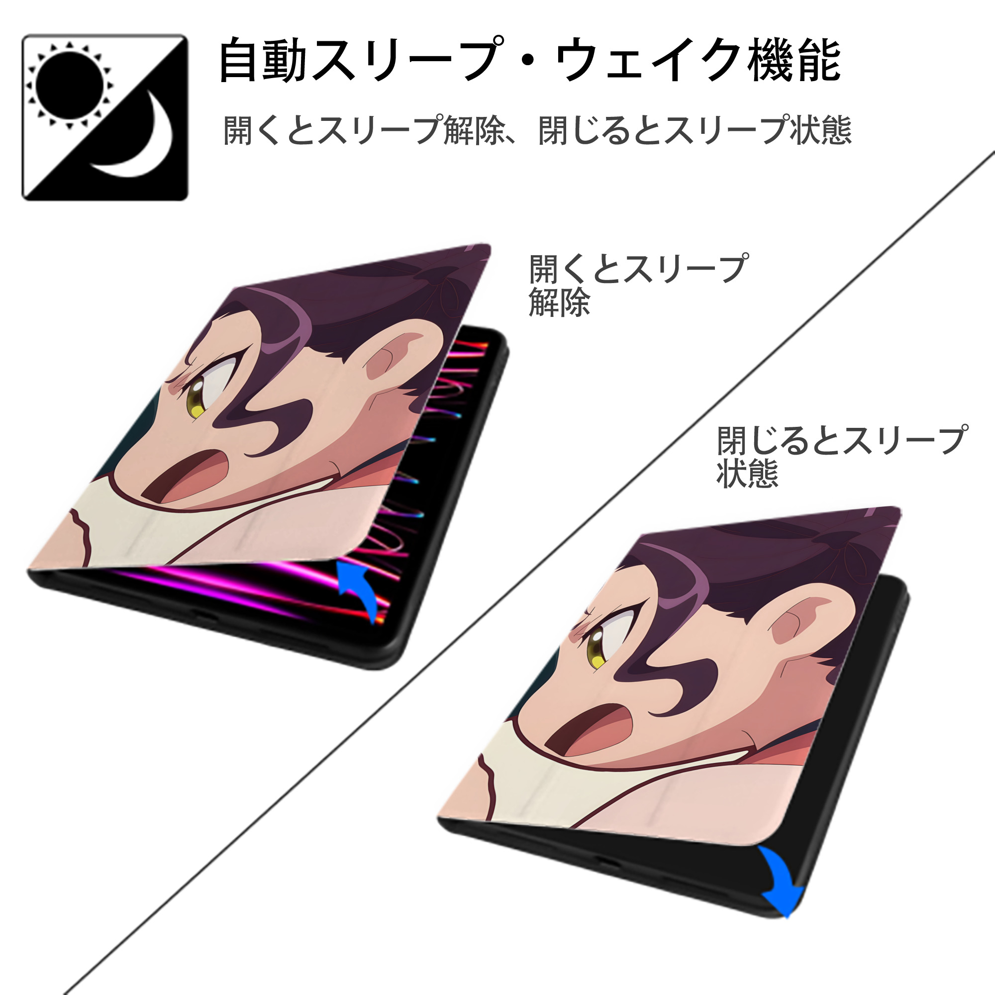 薬屋のひとりごと The Apothecary Diaries IPad ケース ブック型 PUレザー TPU 耐衝撃 軽量 薄型 ペン収納なし 全面保護 IPad 各モデル対応