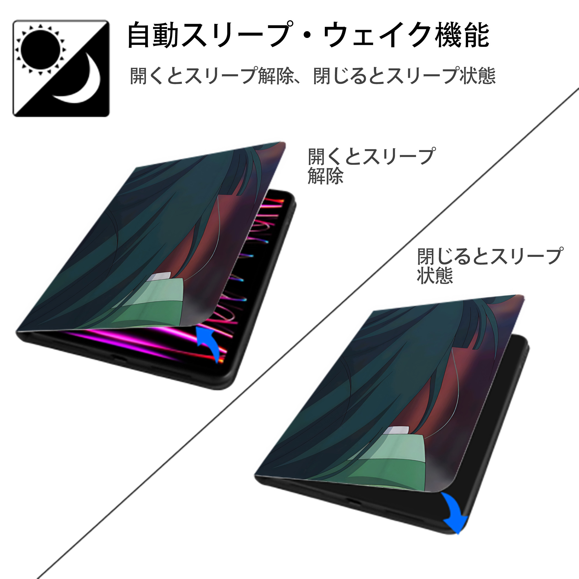 薬屋のひとりごと The Apothecary Diaries IPad ケース ブック型 PUレザー TPU 耐衝撃 軽量 薄型 ペン収納なし 全面保護 IPad 各モデル対応