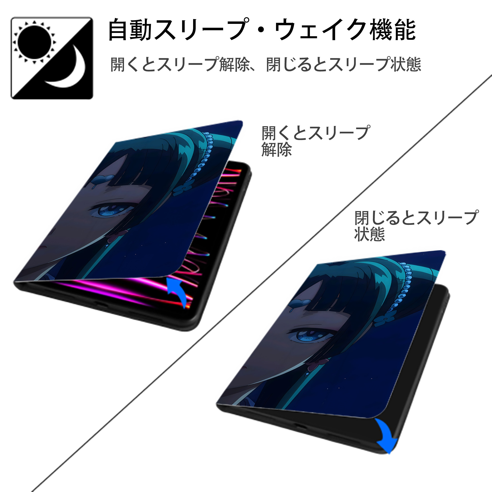 薬屋のひとりごと The Apothecary Diaries IPad ケース ブック型 PUレザー TPU 耐衝撃 軽量 薄型 ペン収納なし 全面保護 IPad 各モデル対応