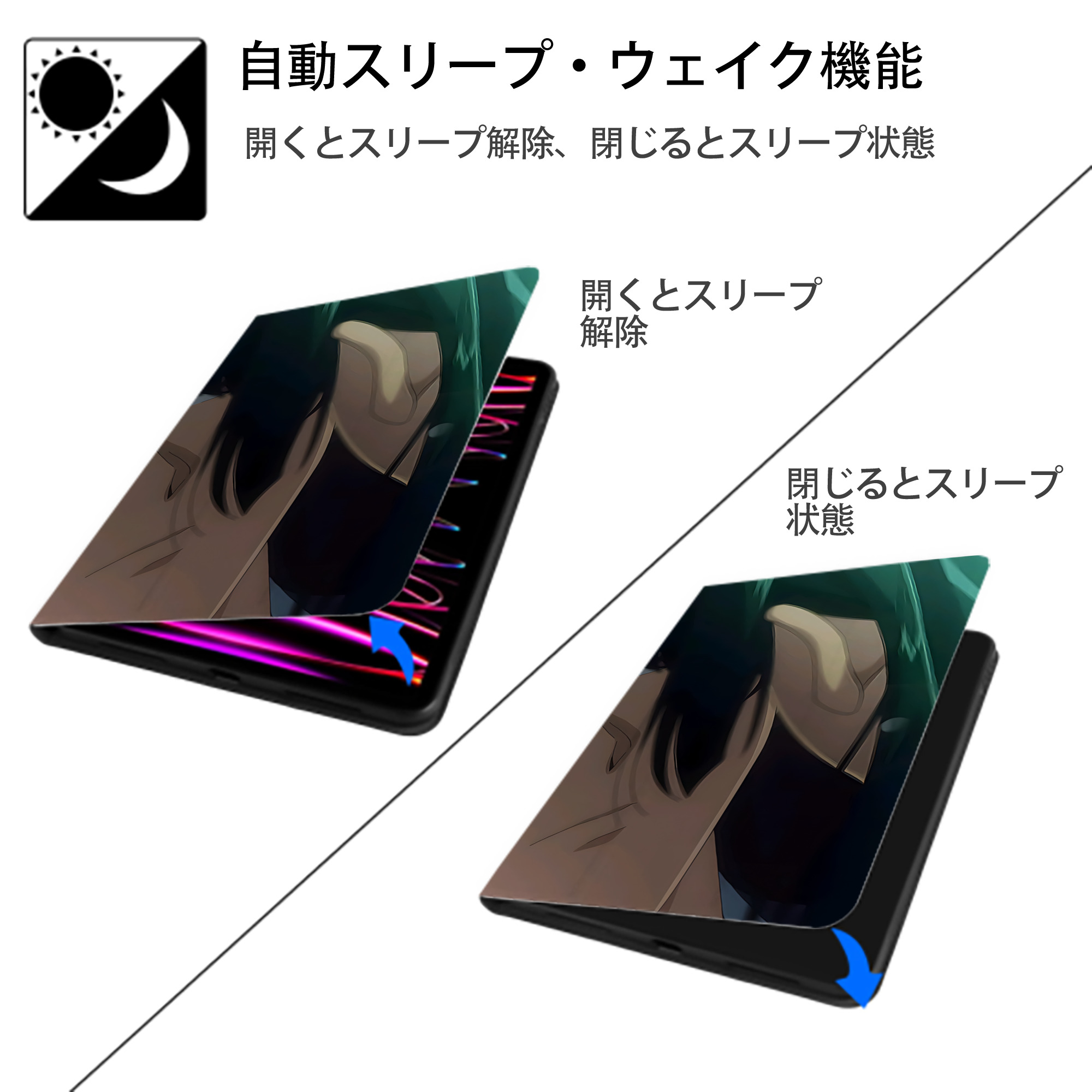 薬屋のひとりごと The Apothecary Diaries IPad ケース ブック型 PUレザー TPU 耐衝撃 軽量 薄型 ペン収納なし 全面保護 IPad 各モデル対応