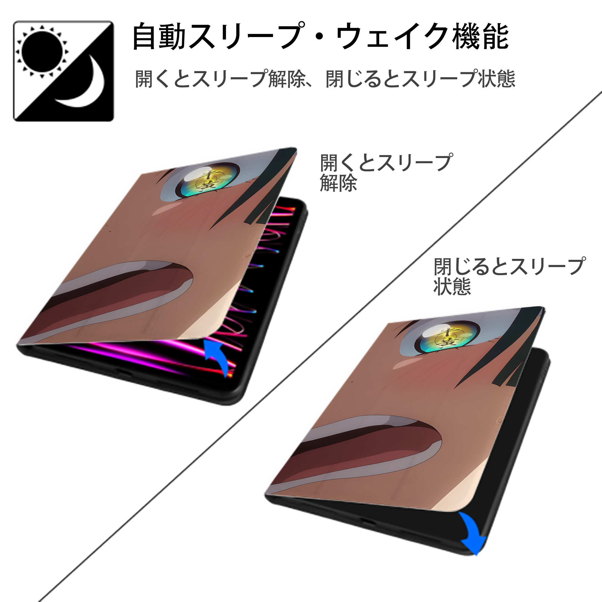 薬屋のひとりごと The Apothecary Diaries IPad ケース ブック型 PUレザー TPU 耐衝撃 軽量 薄型 ペン収納なし 全面保護 IPad 各モデル対応