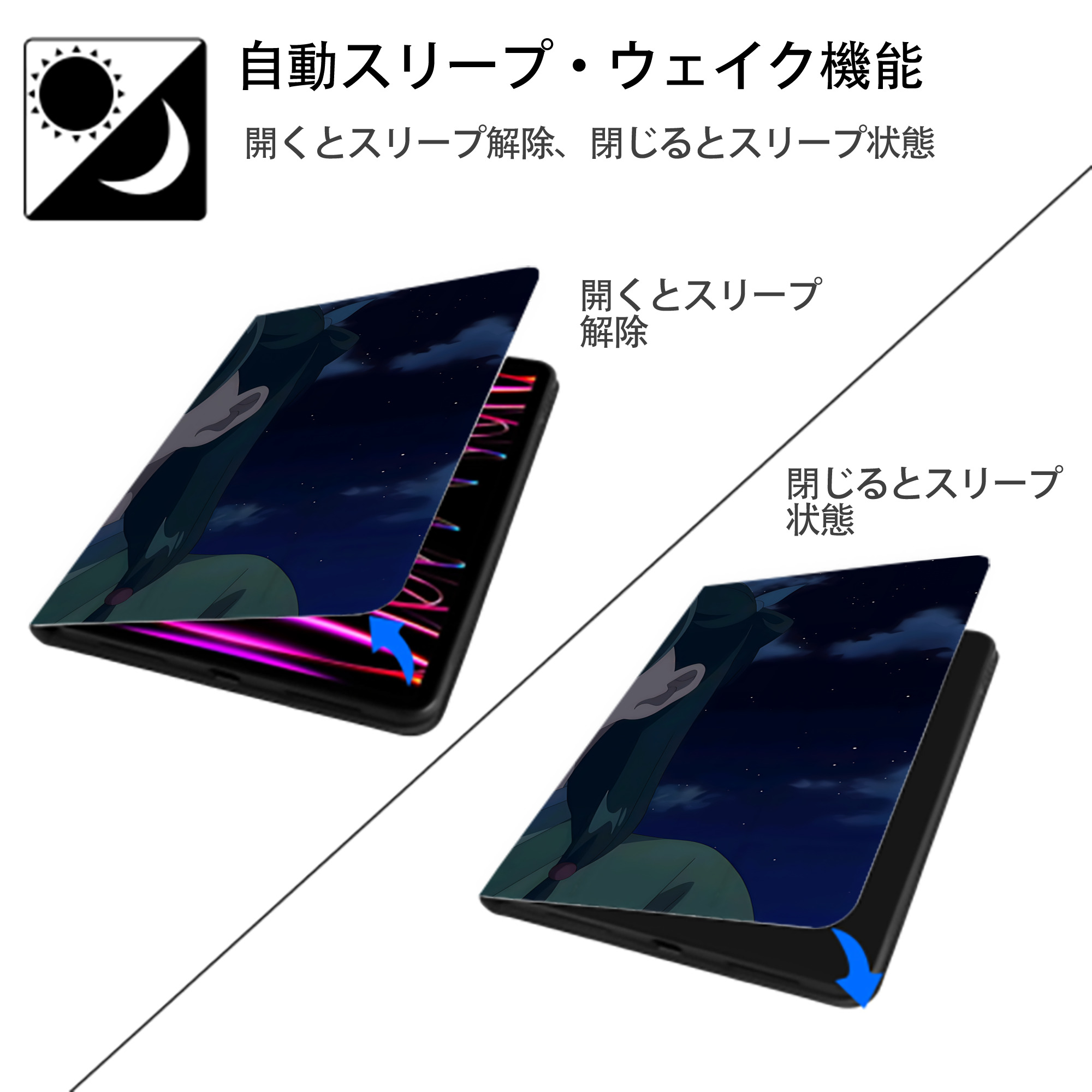 薬屋のひとりごと The Apothecary Diaries IPad ケース ブック型 PUレザー TPU 耐衝撃 軽量 薄型 ペン収納なし 全面保護 IPad 各モデル対応
