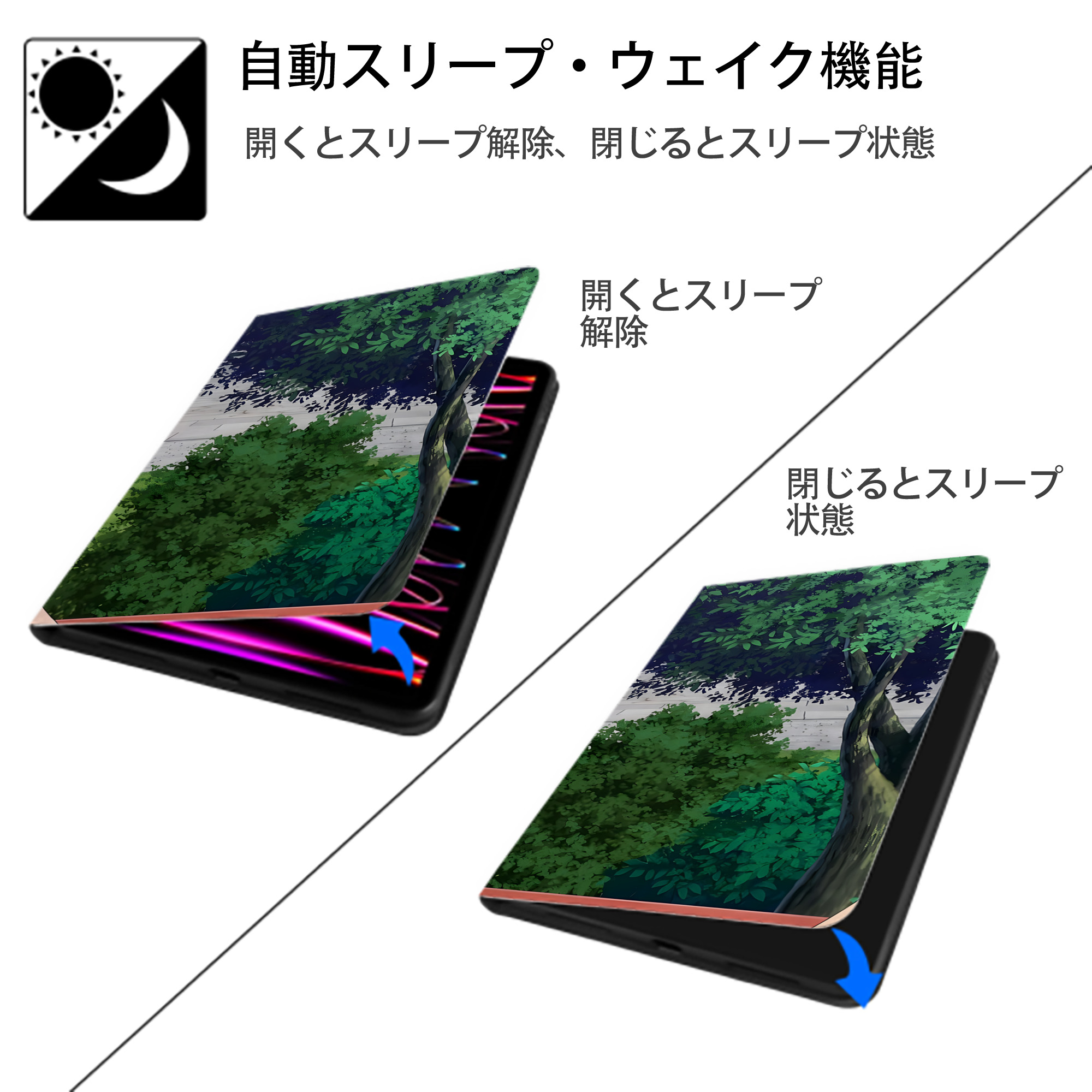 薬屋のひとりごと The Apothecary Diaries IPadケース ペンホルダー付き ブックスタイルデザイン