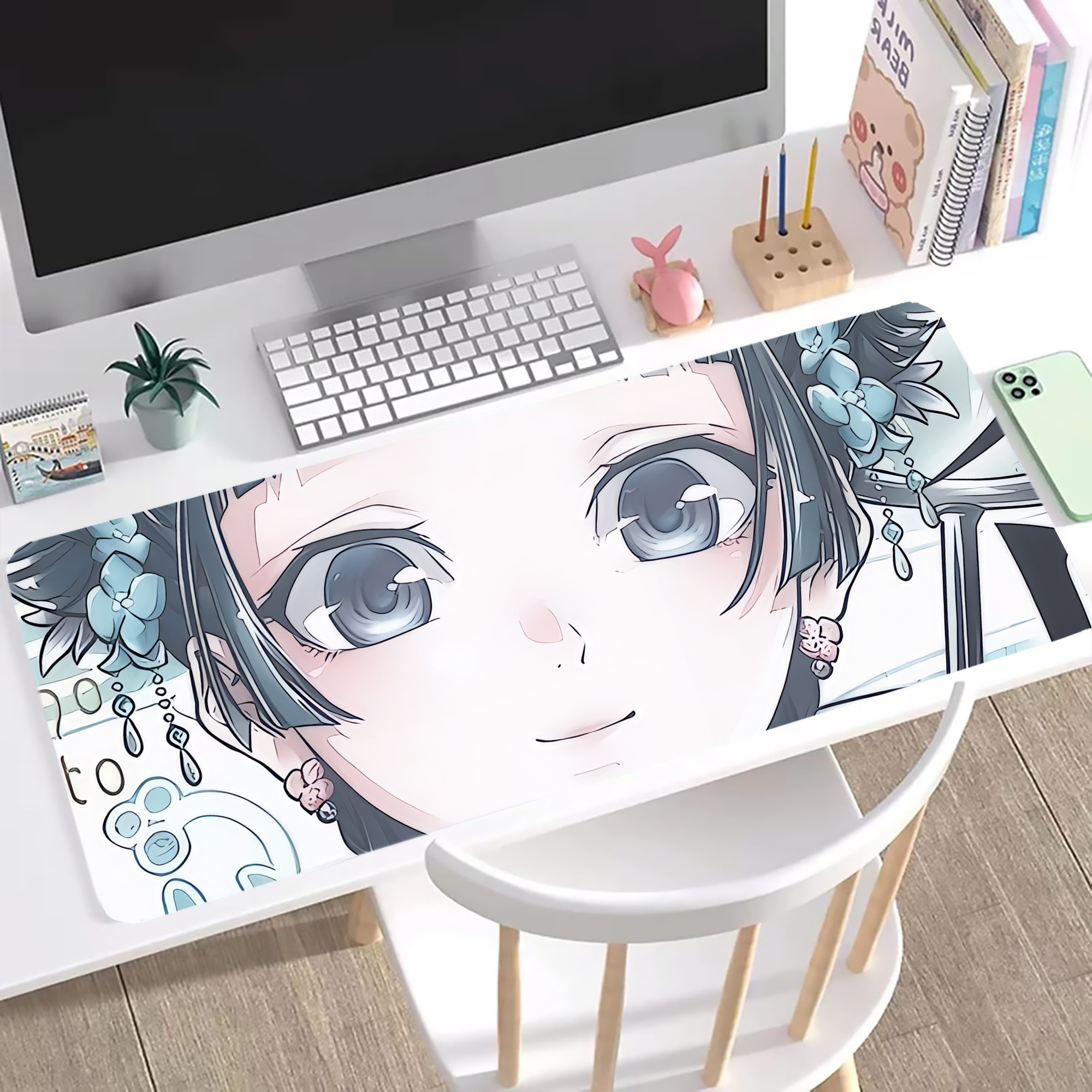 （画像用） 薬屋のひとりごと The Apothecary Diaries ステッチ加工 大判デスクマット／滑り止めマウスパッド