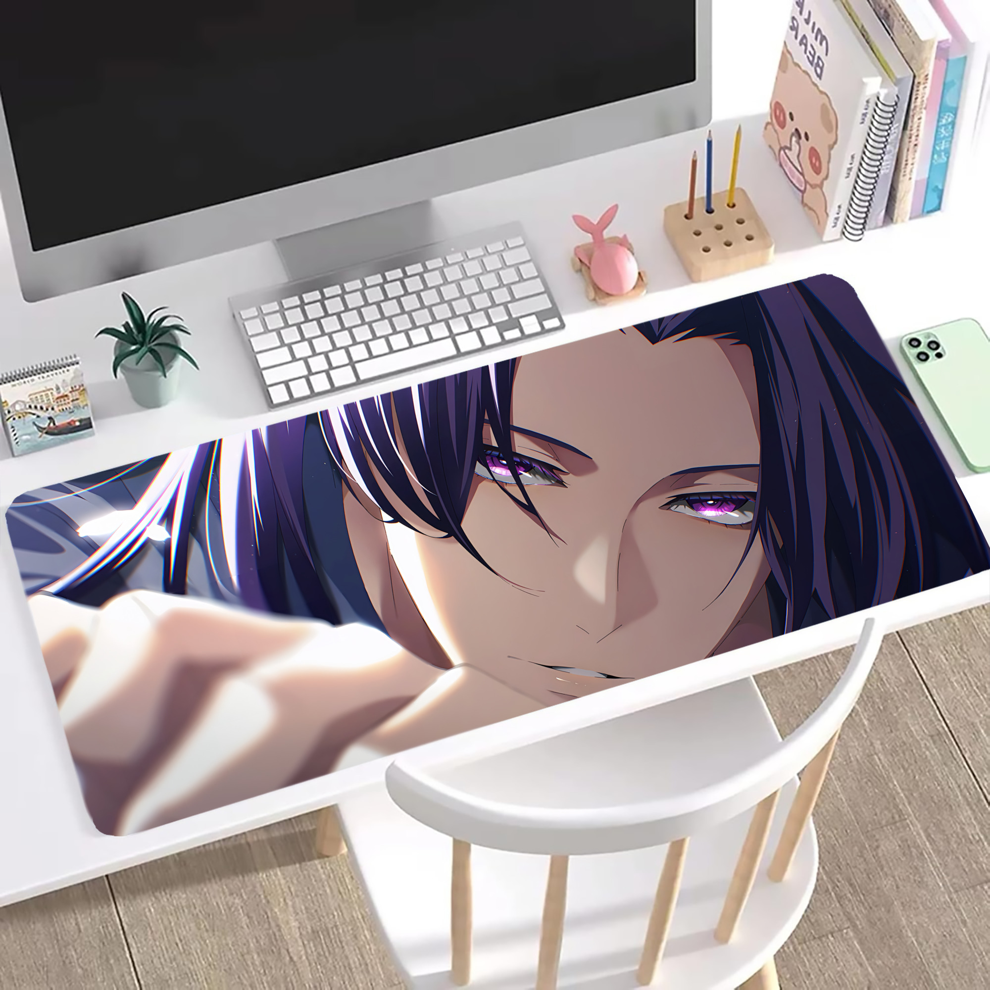 （画像用） 薬屋のひとりごと The Apothecary Diaries ステッチ加工 大判デスクマット／滑り止めマウスパッド