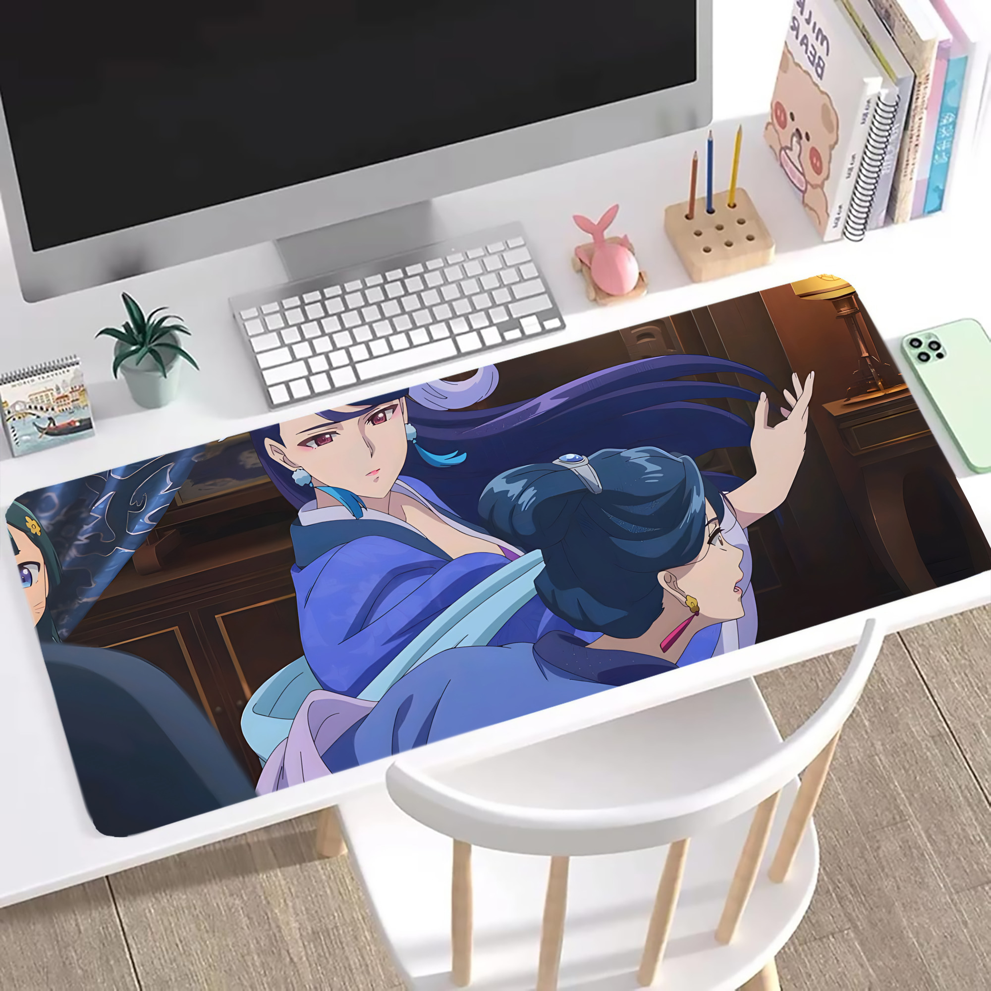 （画像用） 薬屋のひとりごと The Apothecary Diaries ステッチ加工 大判デスクマット／滑り止めマウスパッド
