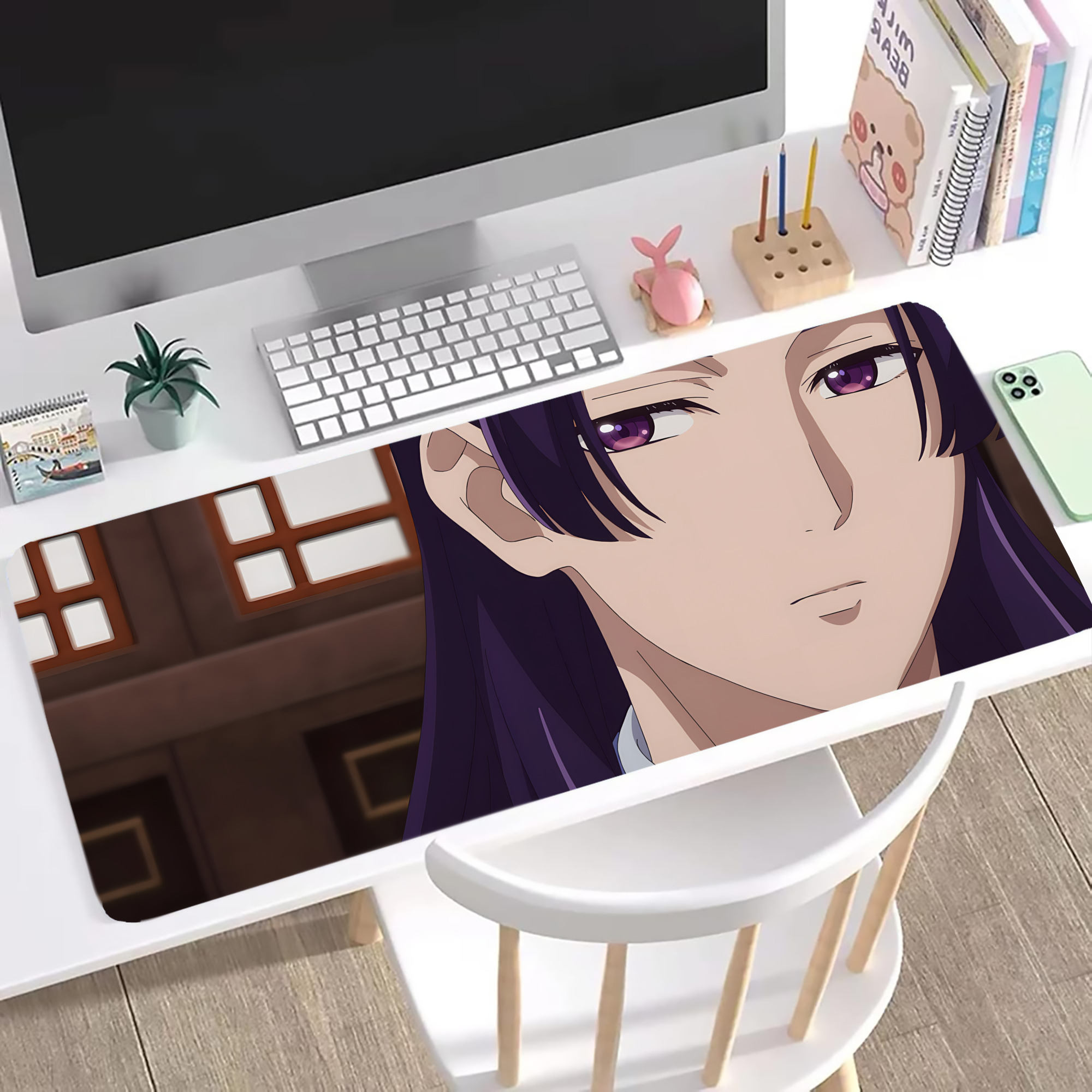 （画像用） 薬屋のひとりごと The Apothecary Diaries ステッチ加工 大判デスクマット／滑り止めマウスパッド