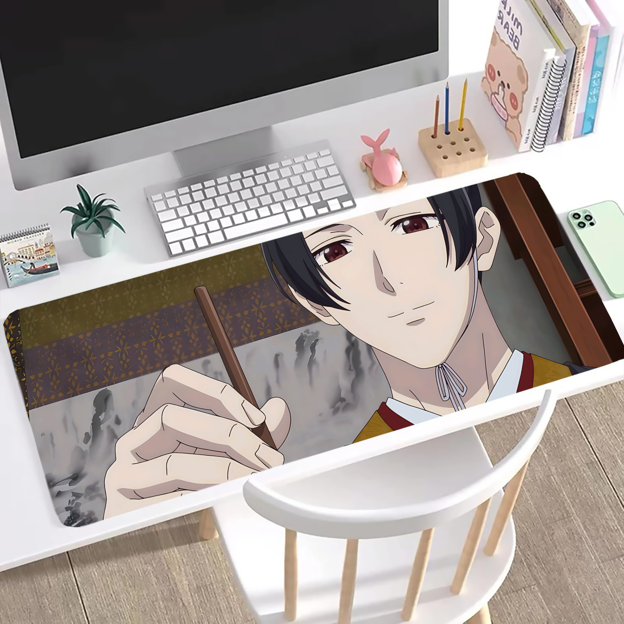 （画像用） 薬屋のひとりごと The Apothecary Diaries ステッチ加工 大判デスクマット／滑り止めマウスパッド