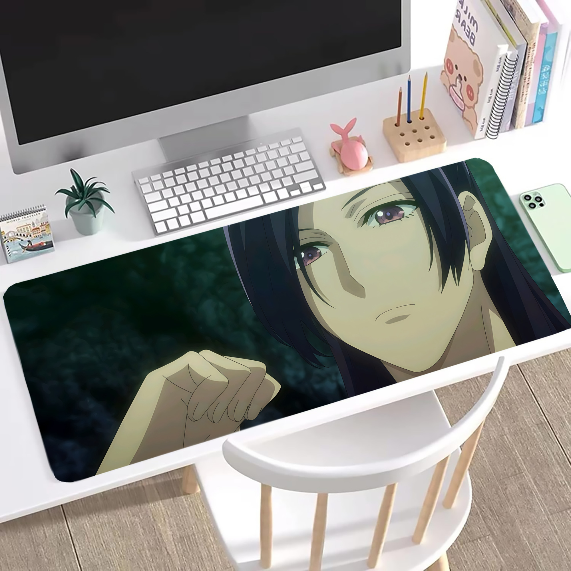 （画像用） 薬屋のひとりごと The Apothecary Diaries ステッチ加工 大判デスクマット／滑り止めマウスパッド