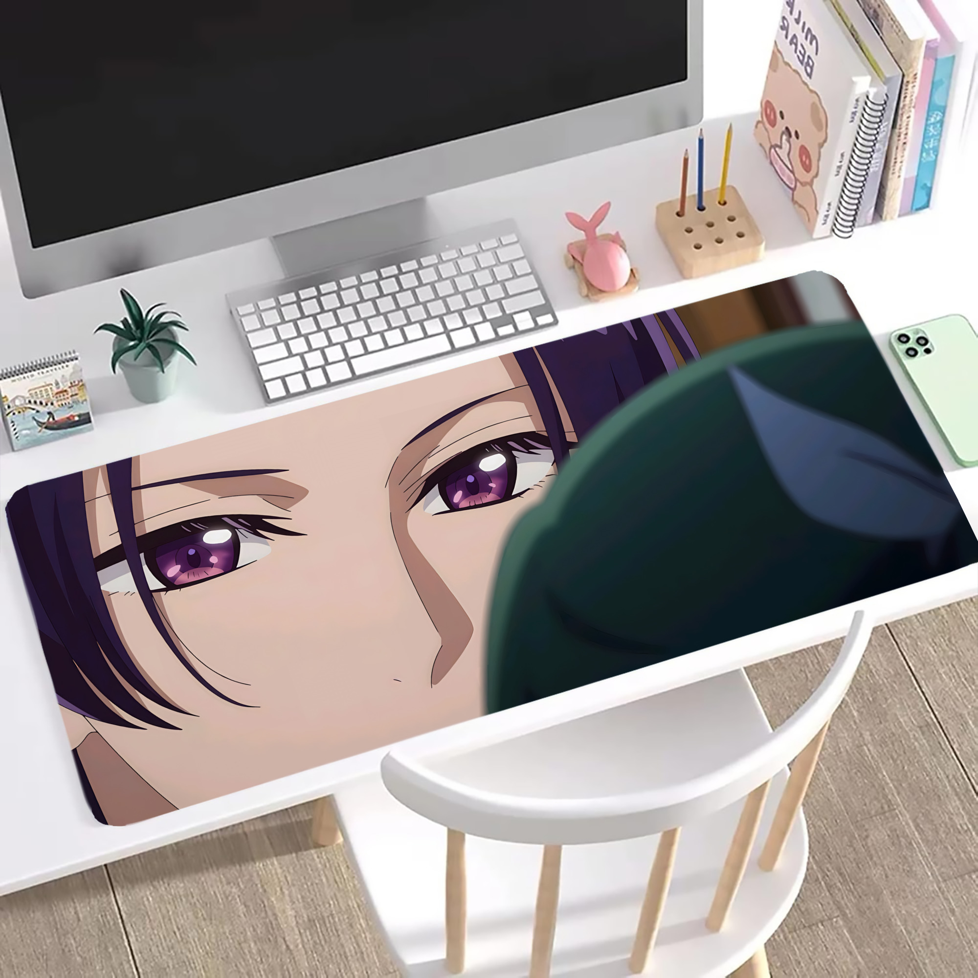 （画像用） 薬屋のひとりごと The Apothecary Diaries ステッチ加工 大判デスクマット／滑り止めマウスパッド