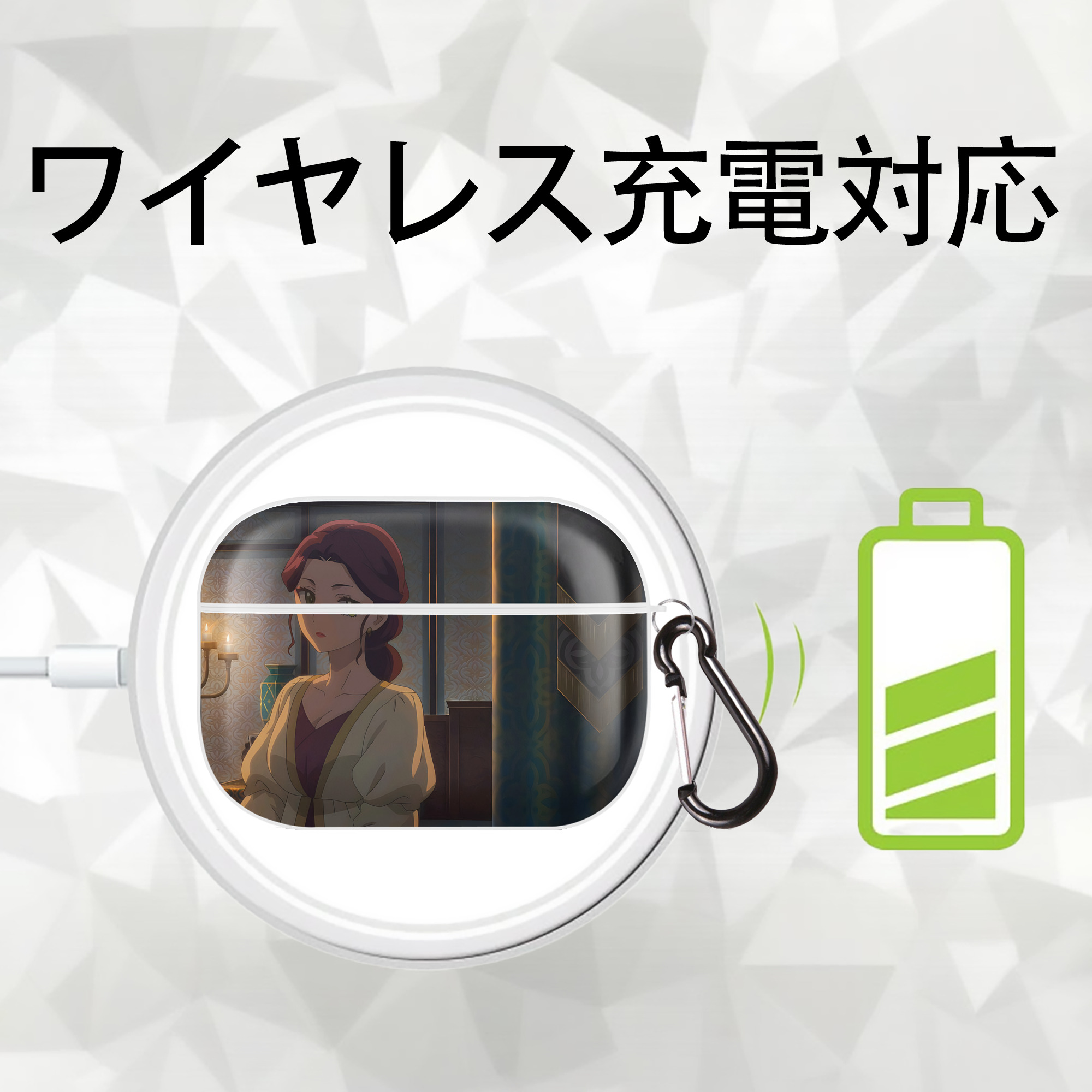薬屋のひとりごと The Apothecary Diaries 【AirPods Pro用】ハードシェル保護ケース 耐衝撃・防指紋・カラビナ付き商品仕様