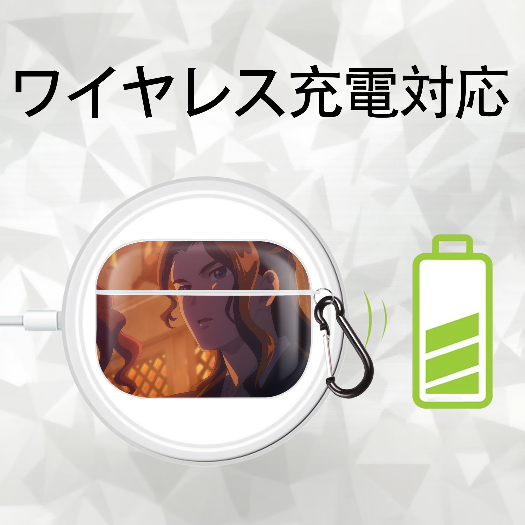薬屋のひとりごと The Apothecary Diaries 【AirPods Pro用】ハードシェル保護ケース 耐衝撃・防指紋・カラビナ付き商品仕様