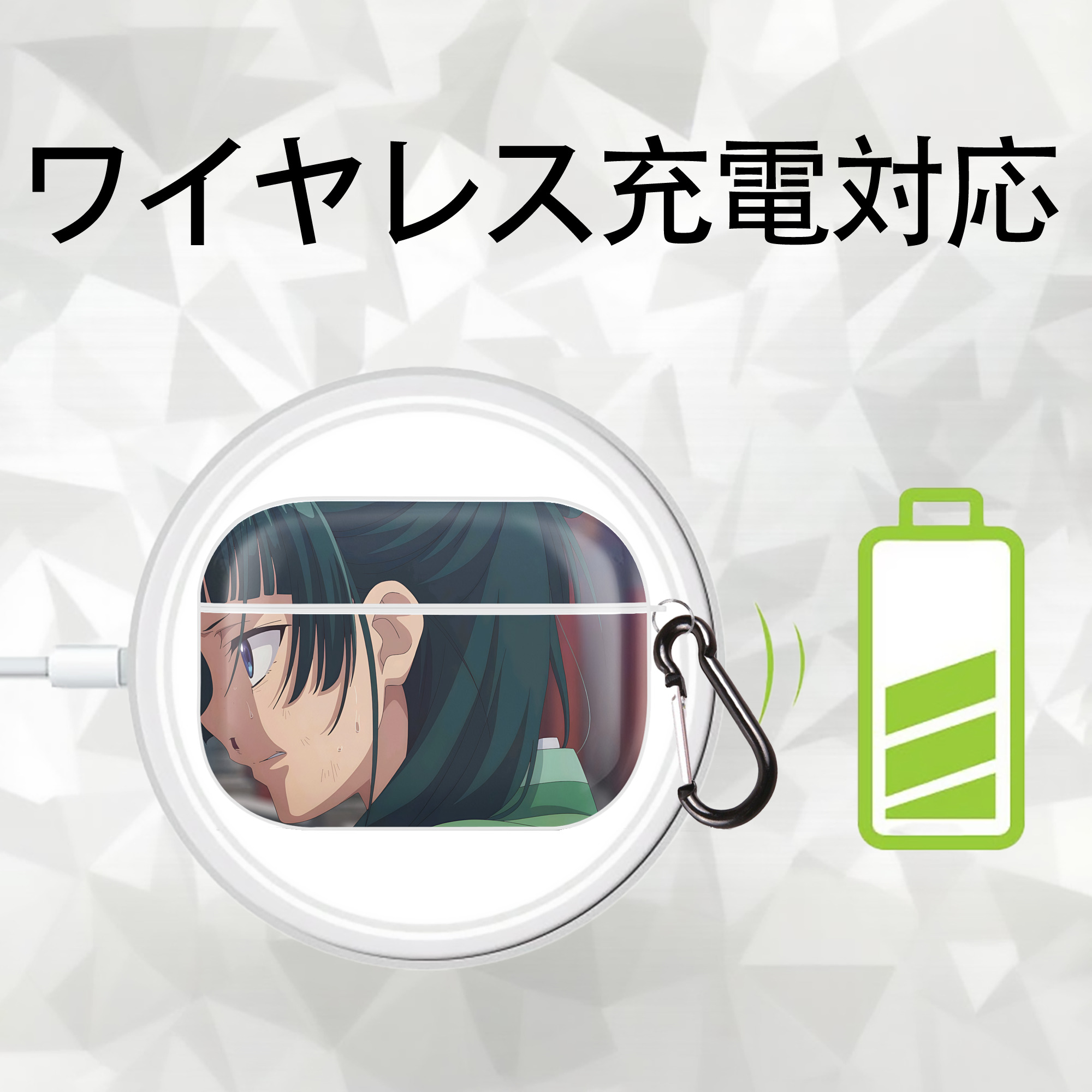 薬屋のひとりごと The Apothecary Diaries 【AirPods Pro用】ハードシェル保護ケース 耐衝撃・防指紋・カラビナ付き商品仕様