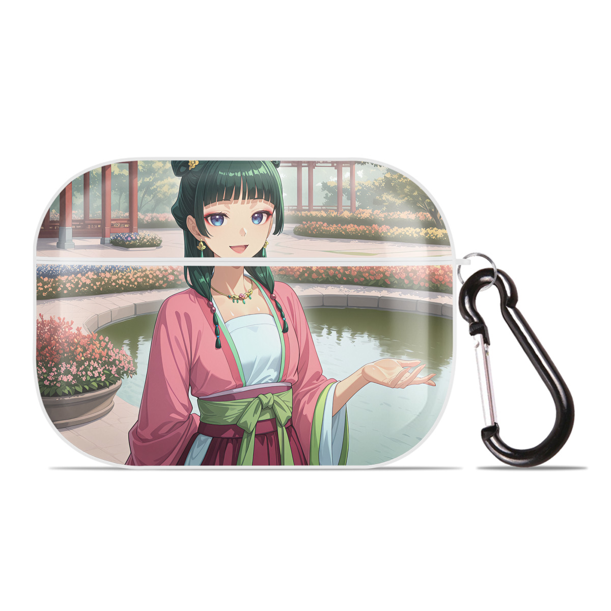 （画像用） 薬屋のひとりごと The Apothecary Diaries 【AirPods Pro用】ハードシェル保護ケース 耐衝撃・防指紋・カラビナ付き商品仕様