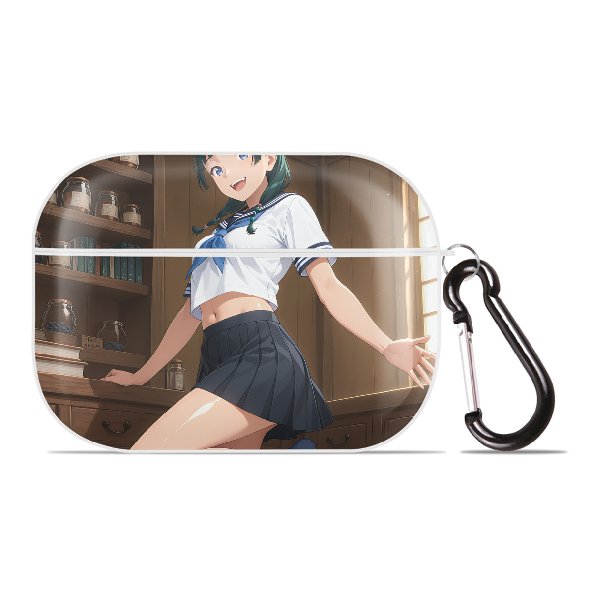 （画像用） 薬屋のひとりごと The Apothecary Diaries 【AirPods Pro用】ハードシェル保護ケース 耐衝撃・防指紋・カラビナ付き商品仕様