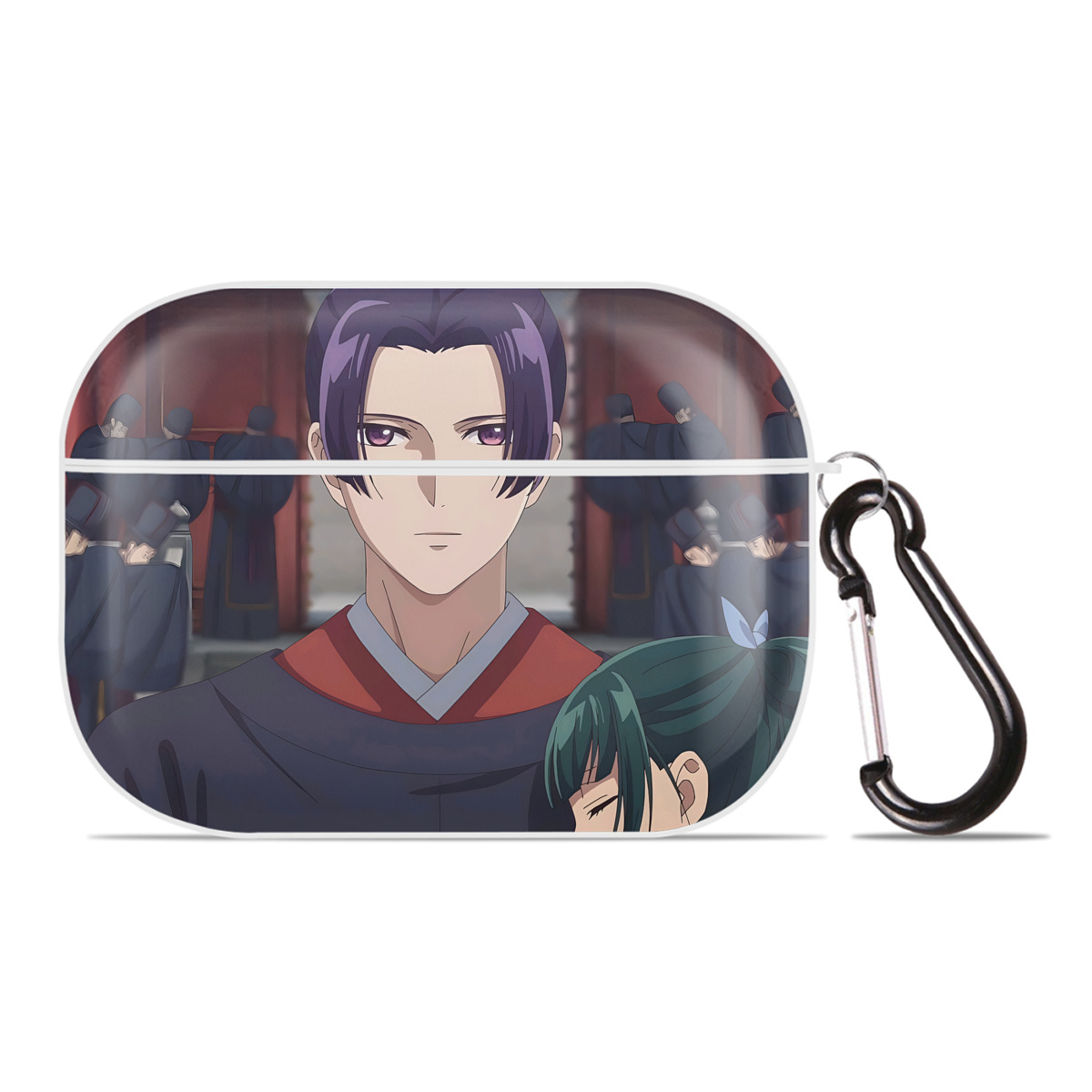 （画像用） 薬屋のひとりごと The Apothecary Diaries 【AirPods Pro用】ハードシェル保護ケース 耐衝撃・防指紋・カラビナ付き商品仕様