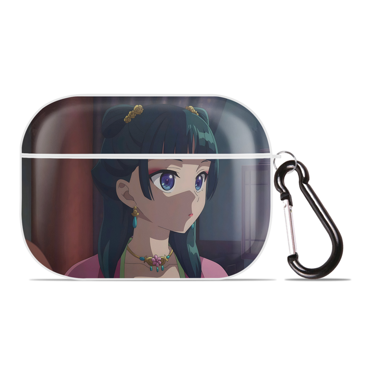 （画像用） 薬屋のひとりごと The Apothecary Diaries 【AirPods Pro用】ハードシェル保護ケース 耐衝撃・防指紋・カラビナ付き商品仕様