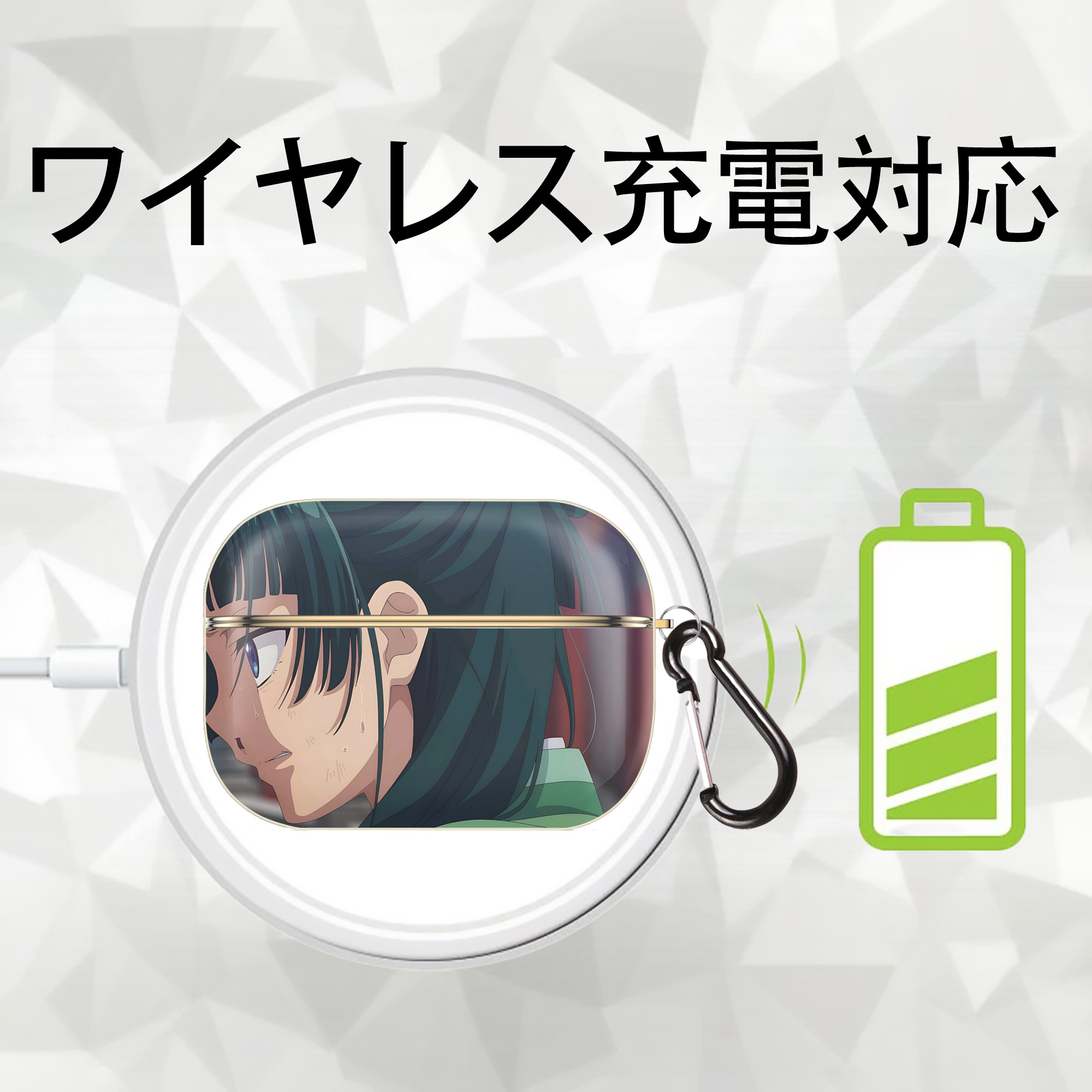 薬屋のひとりごと The Apothecary Diaries 【AirPods Pro用】ハードシェル保護ケース｜耐衝撃・防指紋・カラビナ付き商品仕様