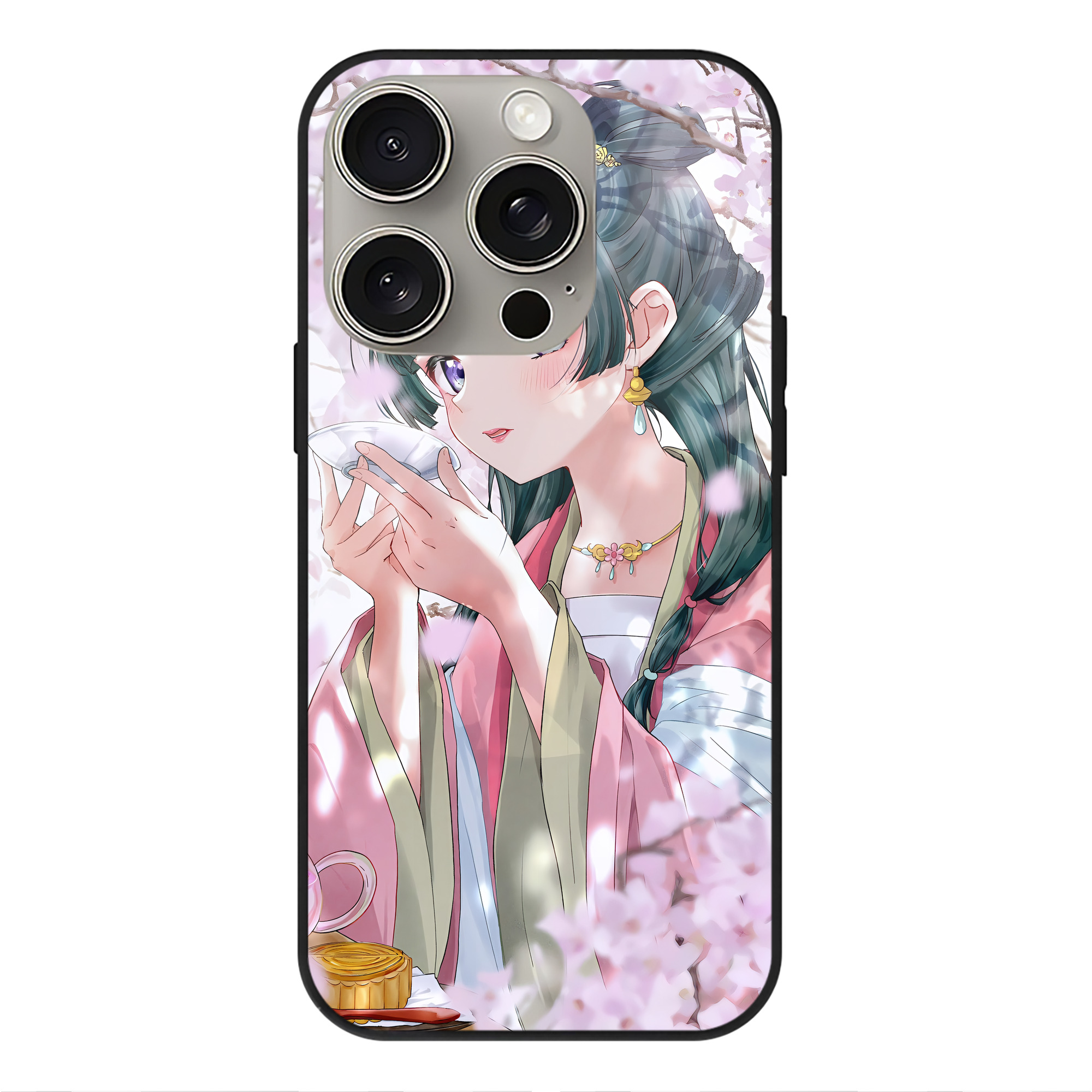 薬屋のひとりごと The Apothecary Diaries 【iPhone15Pro対応】スマホケース 耐衝撃＆黄変防止 背面ガラス
