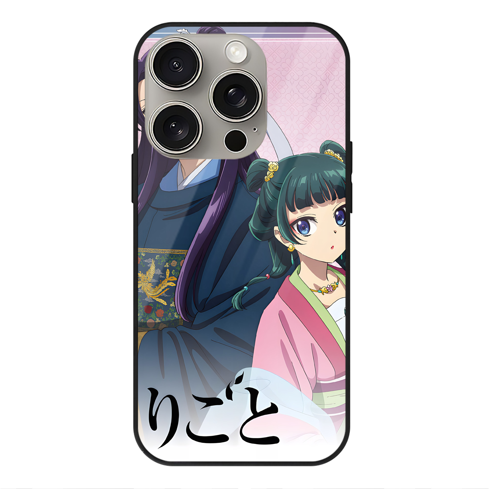 薬屋のひとりごと The Apothecary Diaries 【iPhone15Pro対応】スマホケース 耐衝撃＆黄変防止 背面ガラス