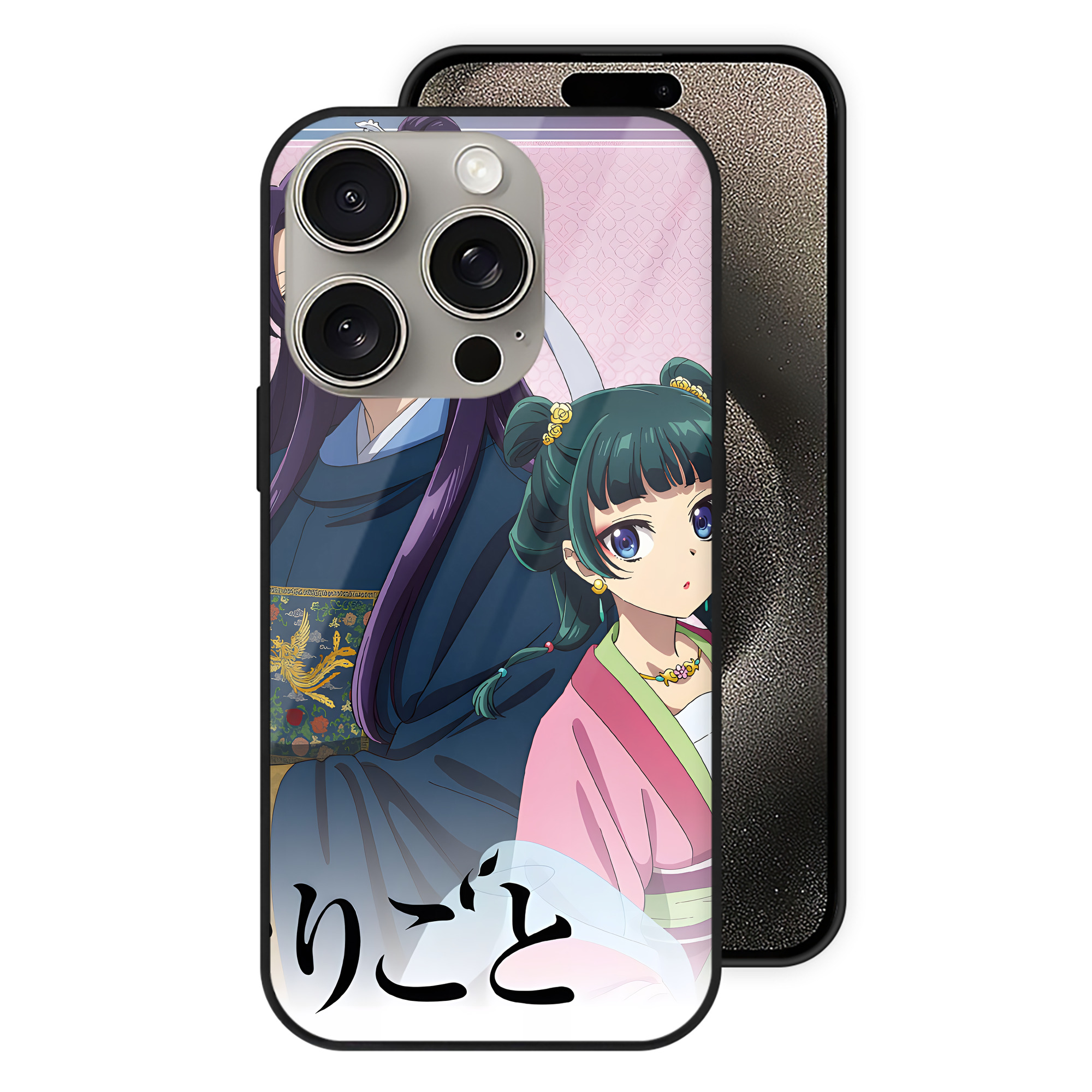 薬屋のひとりごと The Apothecary Diaries 【iPhone15Pro対応】スマホケース 耐衝撃＆黄変防止 背面ガラス
