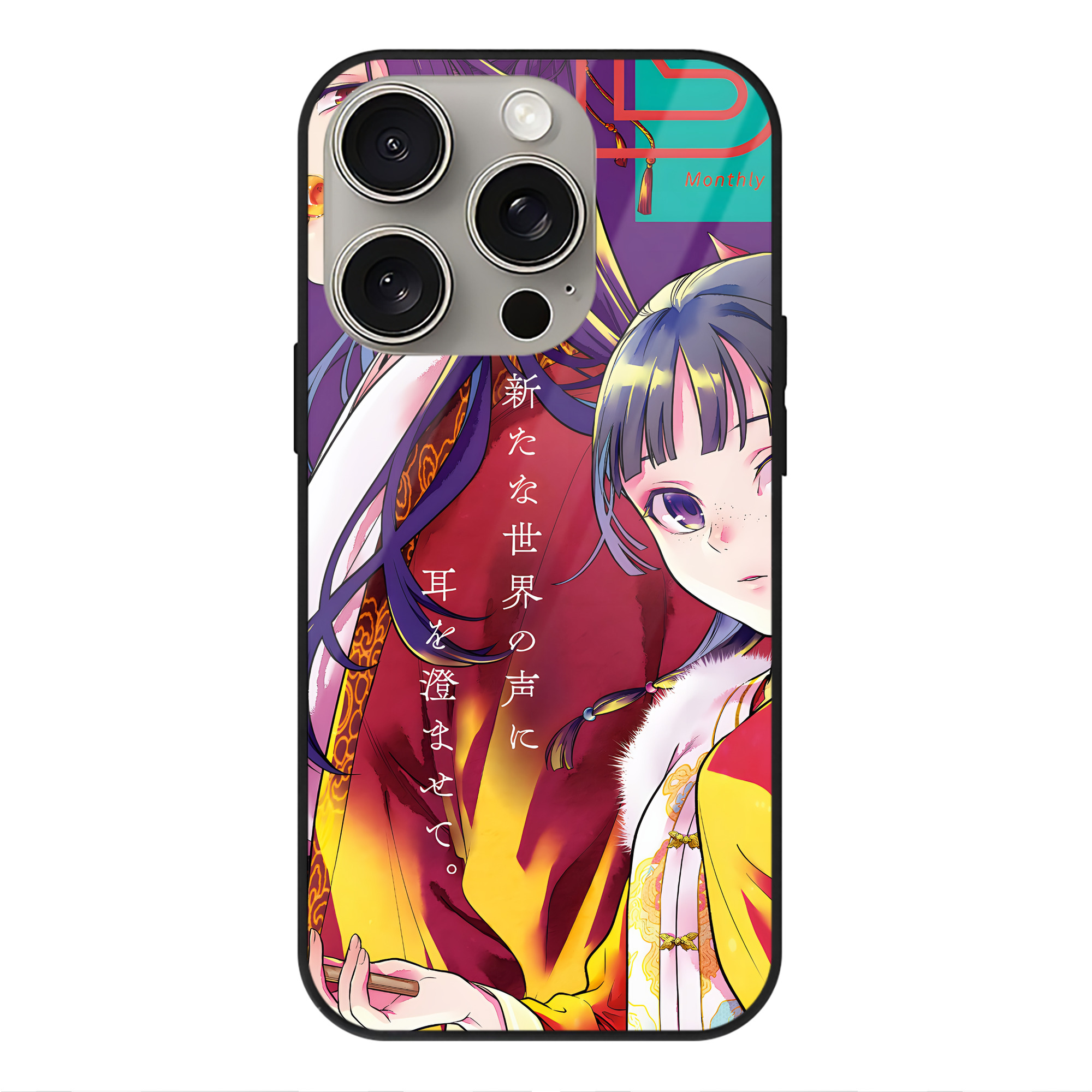 薬屋のひとりごと The Apothecary Diaries 【iPhone15Pro対応】スマホケース 耐衝撃＆黄変防止 背面ガラス