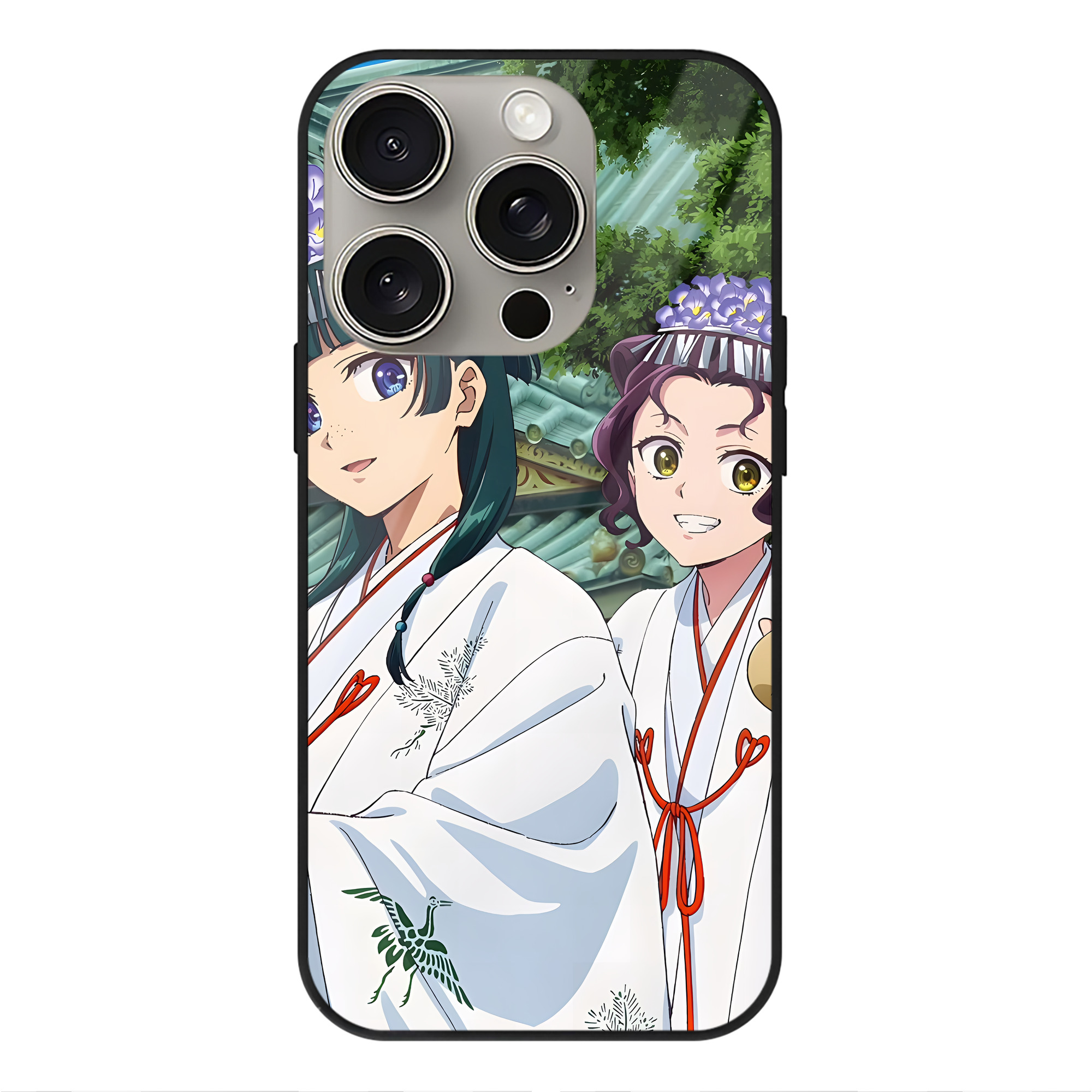 薬屋のひとりごと The Apothecary Diaries 【iPhone15Pro対応】スマホケース 耐衝撃＆黄変防止 背面ガラス