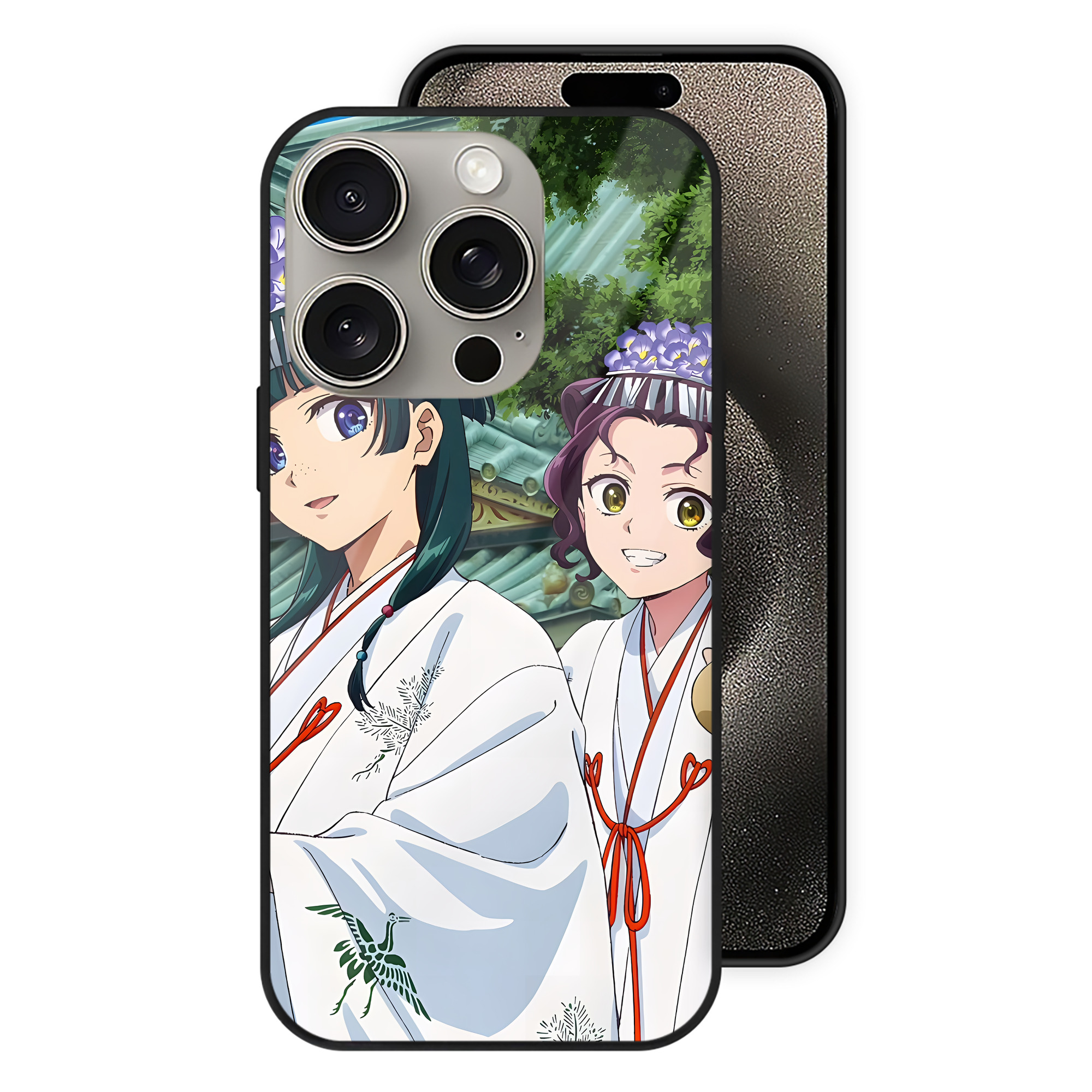 薬屋のひとりごと The Apothecary Diaries 【iPhone15Pro対応】スマホケース 耐衝撃＆黄変防止 背面ガラス
