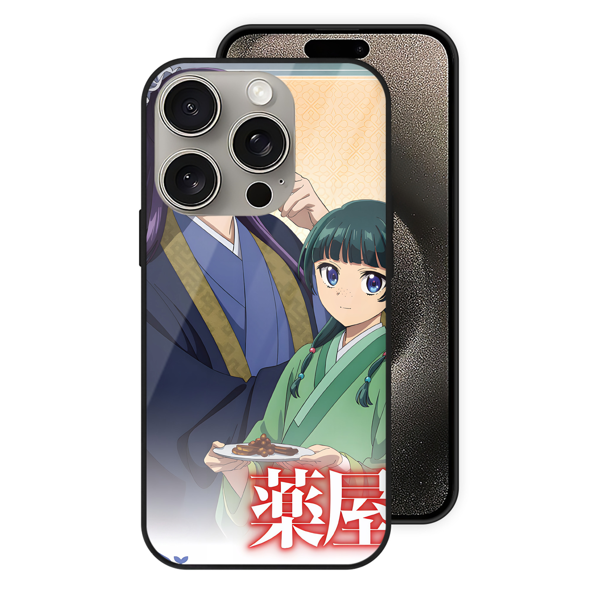 薬屋のひとりごと The Apothecary Diaries 【iPhone15Pro対応】スマホケース 耐衝撃＆黄変防止 背面ガラス