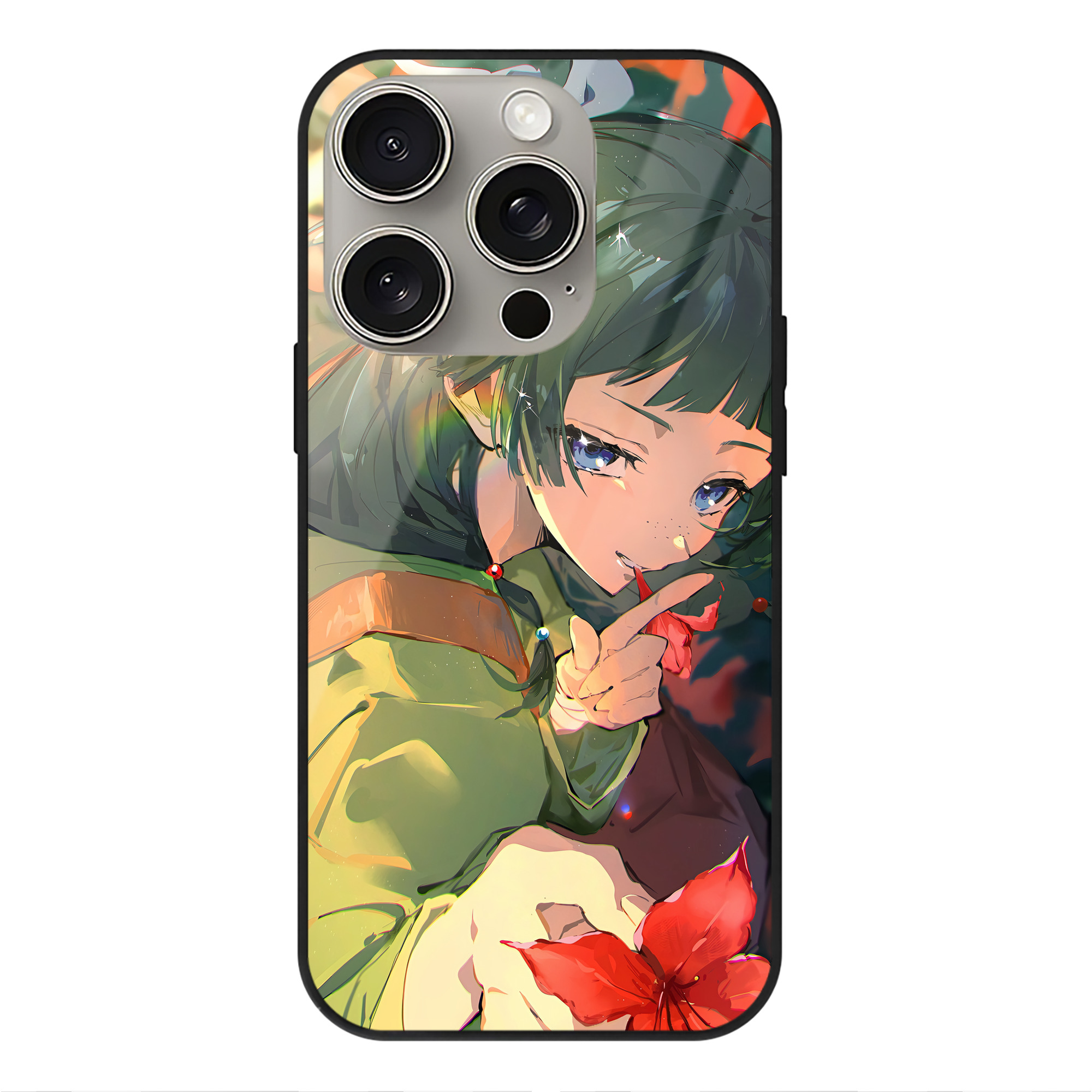 薬屋のひとりごと The Apothecary Diaries 【iPhone15Pro対応】スマホケース 耐衝撃＆黄変防止 背面ガラス