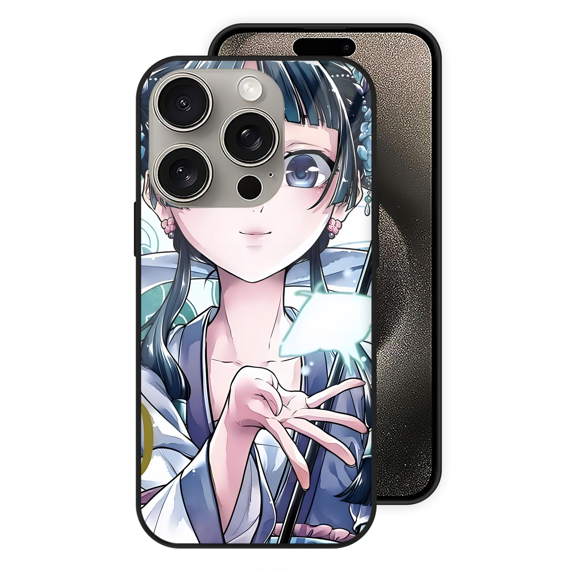 薬屋のひとりごと The Apothecary Diaries 【iPhone15Pro対応】スマホケース 耐衝撃＆黄変防止 背面ガラス