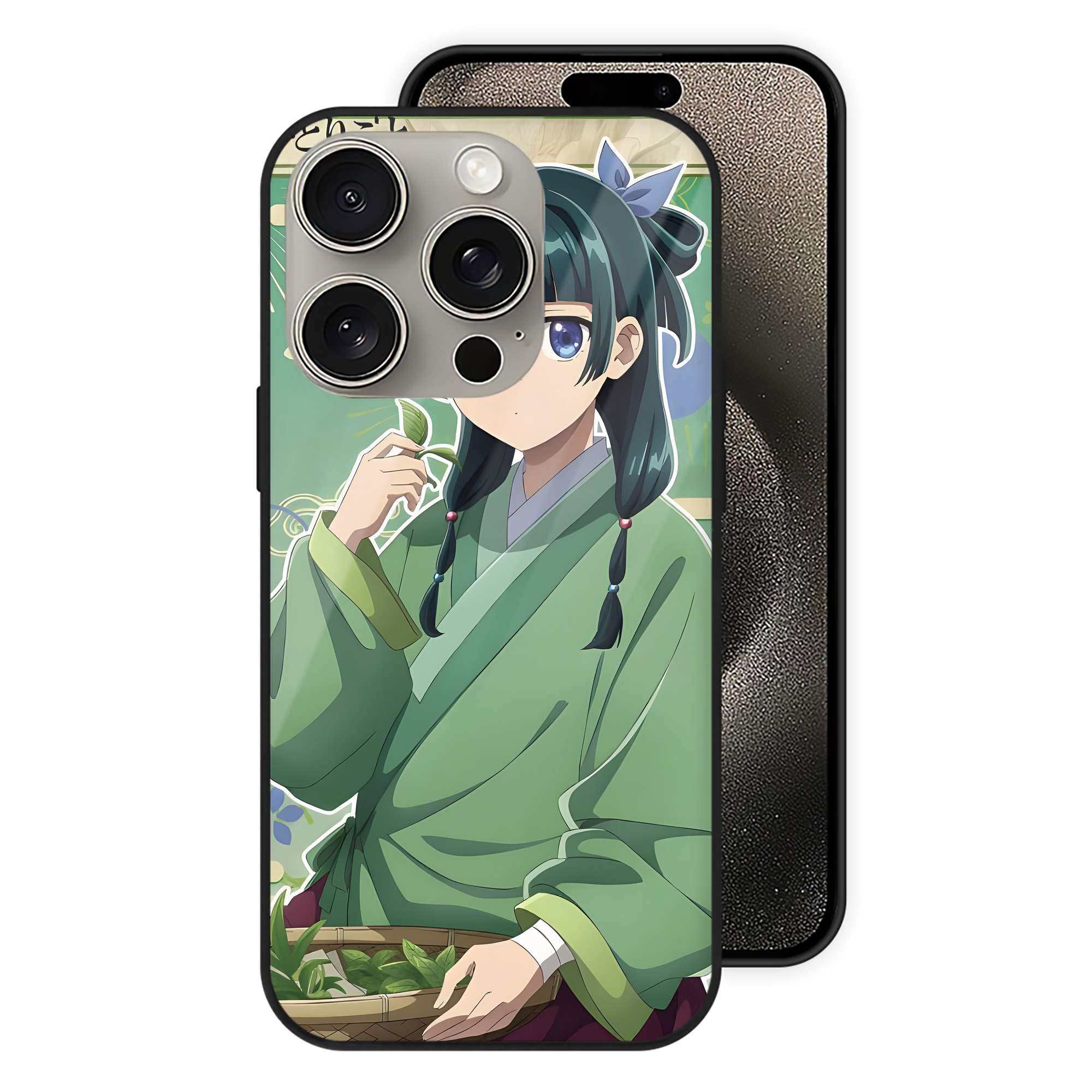 薬屋のひとりごと The Apothecary Diaries 【iPhone15Pro対応】スマホケース 耐衝撃＆黄変防止 背面ガラス