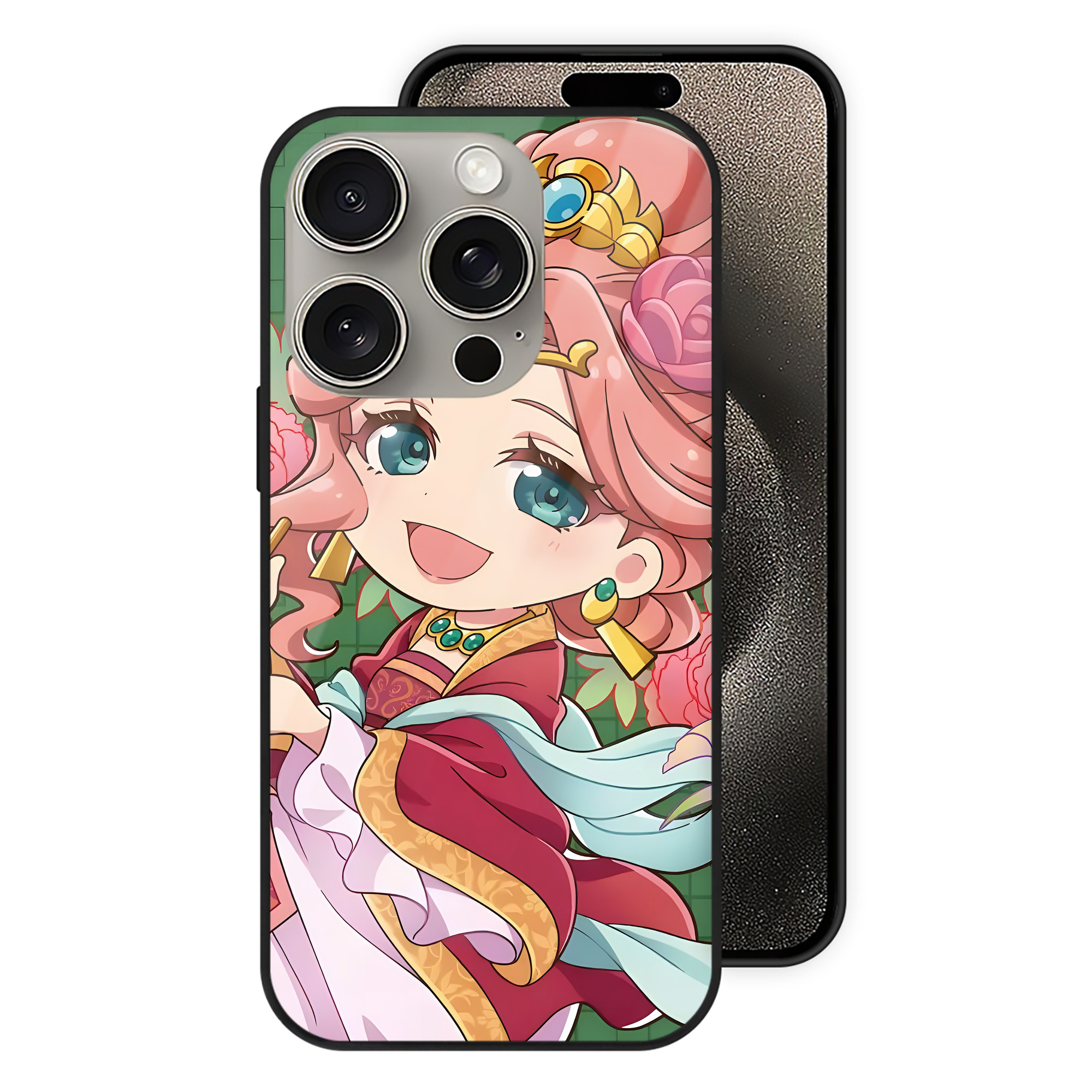 薬屋のひとりごと The Apothecary Diaries 【iPhone15Pro対応】スマホケース 耐衝撃＆黄変防止 背面ガラス
