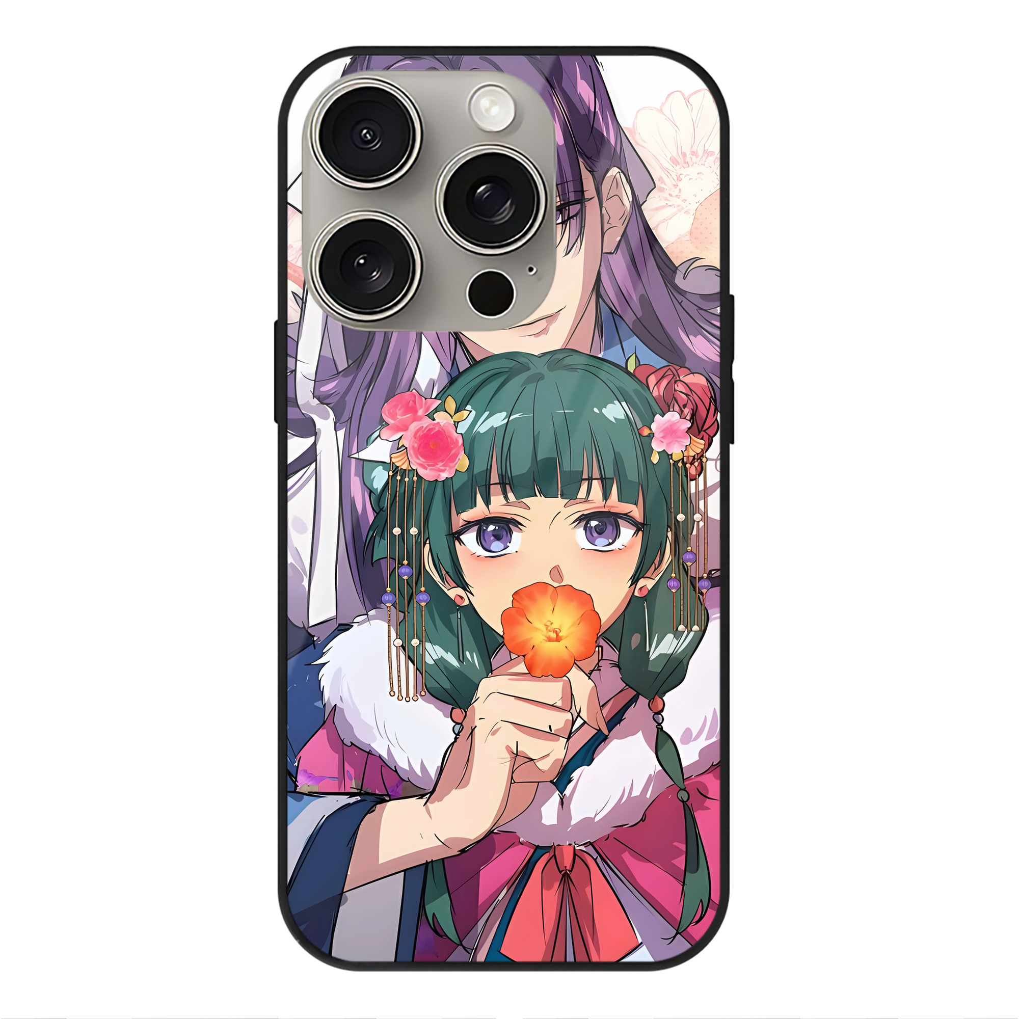 薬屋のひとりごと The Apothecary Diaries 【iPhone15Pro対応】スマホケース 耐衝撃＆黄変防止 背面ガラス