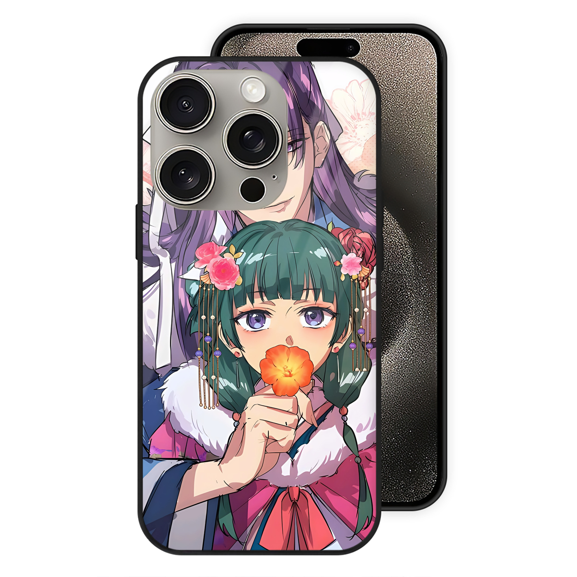薬屋のひとりごと The Apothecary Diaries 【iPhone15Pro対応】スマホケース 耐衝撃＆黄変防止 背面ガラス