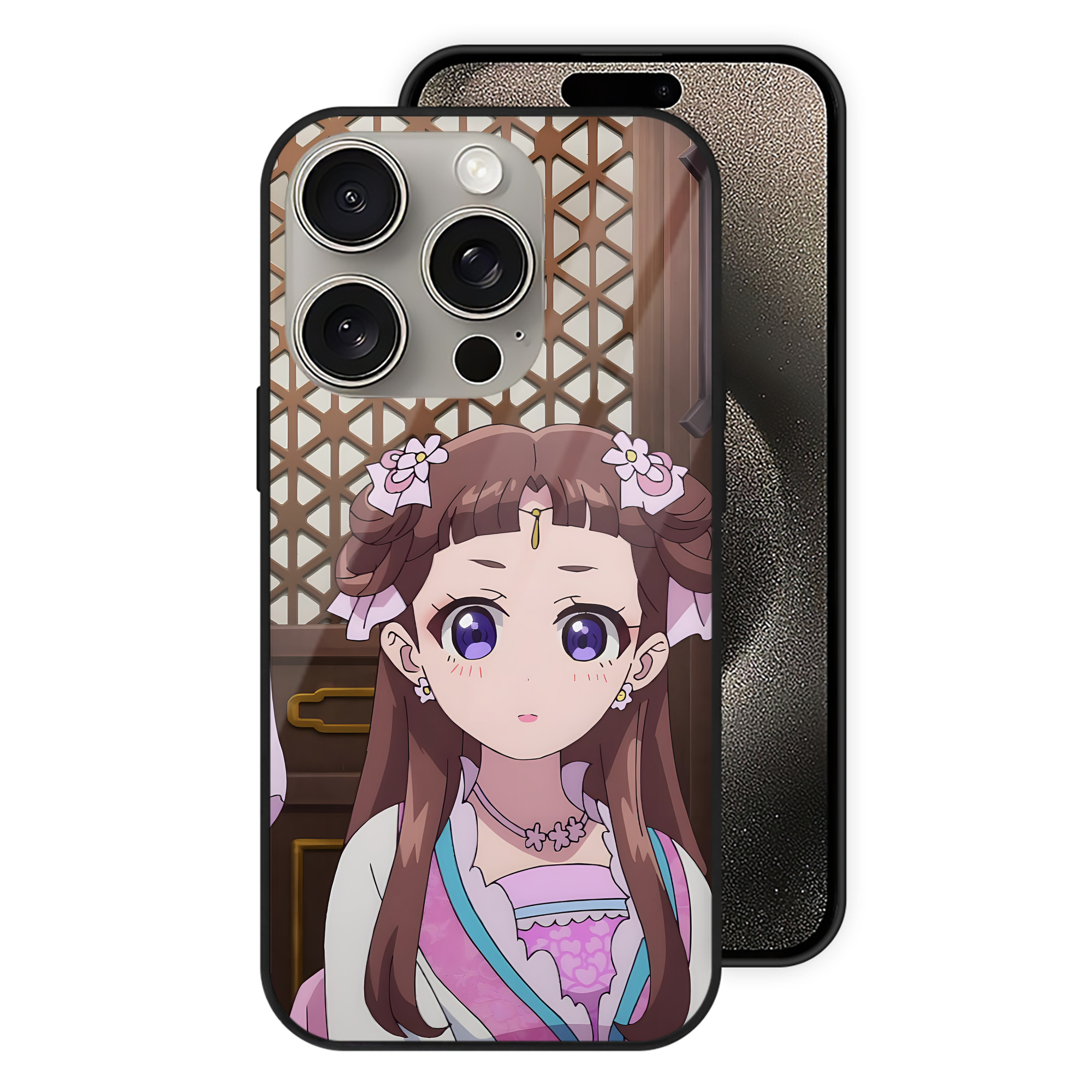 薬屋のひとりごと The Apothecary Diaries 【iPhone15Pro対応】スマホケース 耐衝撃＆黄変防止 背面ガラス