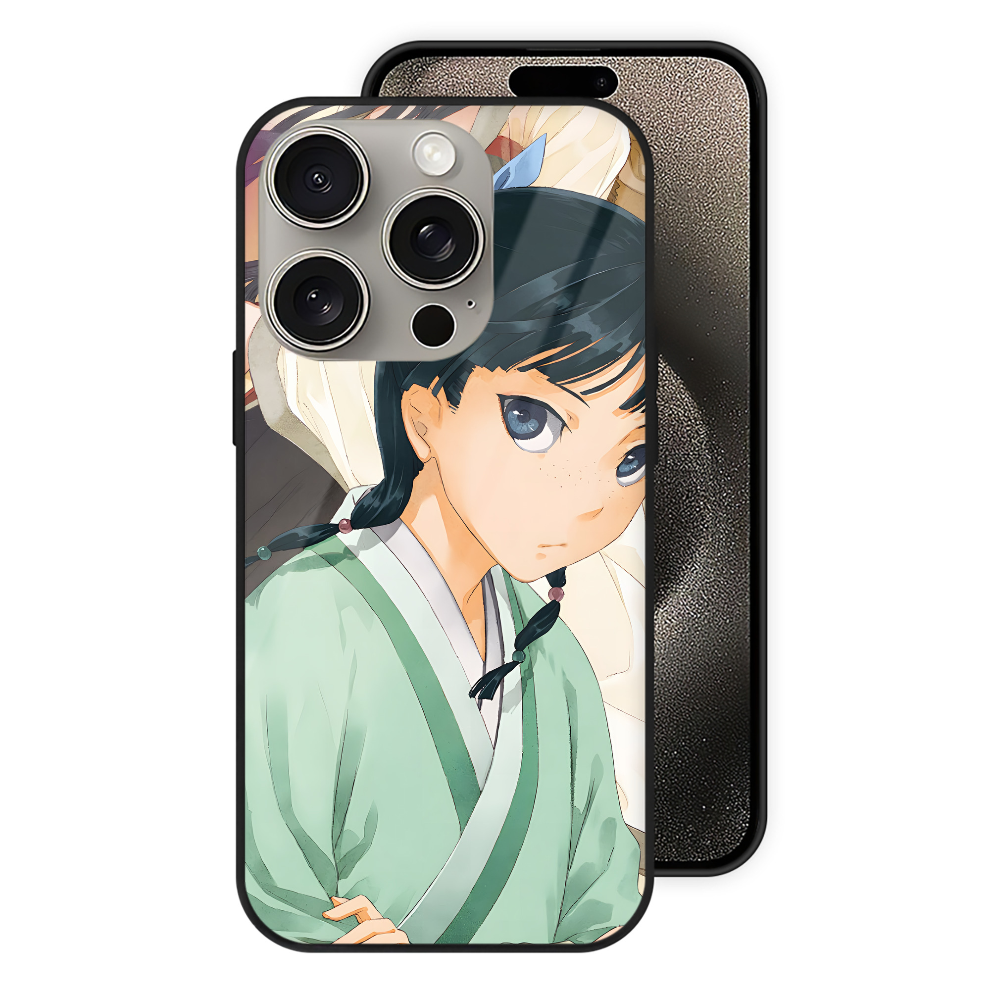 （画像用） 薬屋のひとりごと The Apothecary Diaries 【iPhone15Pro対応】スマホケース 耐衝撃＆黄変防止 背面ガラス