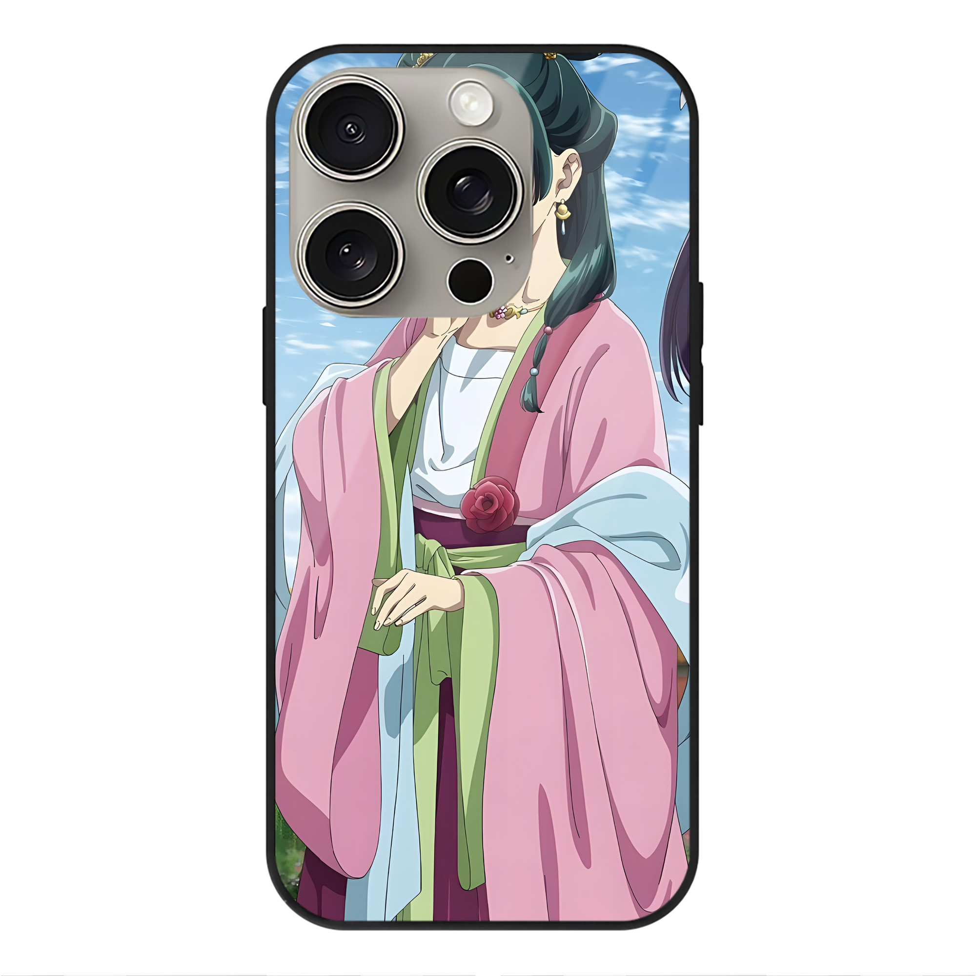 （画像用） 薬屋のひとりごと The Apothecary Diaries 【iPhone15Pro対応】スマホケース 耐衝撃＆黄変防止 背面ガラス