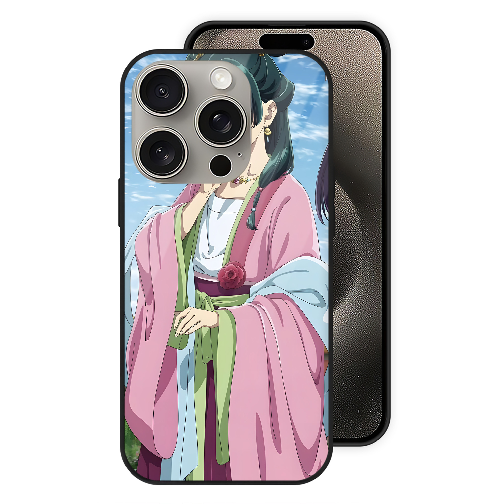 （画像用） 薬屋のひとりごと The Apothecary Diaries 【iPhone15Pro対応】スマホケース 耐衝撃＆黄変防止 背面ガラス
