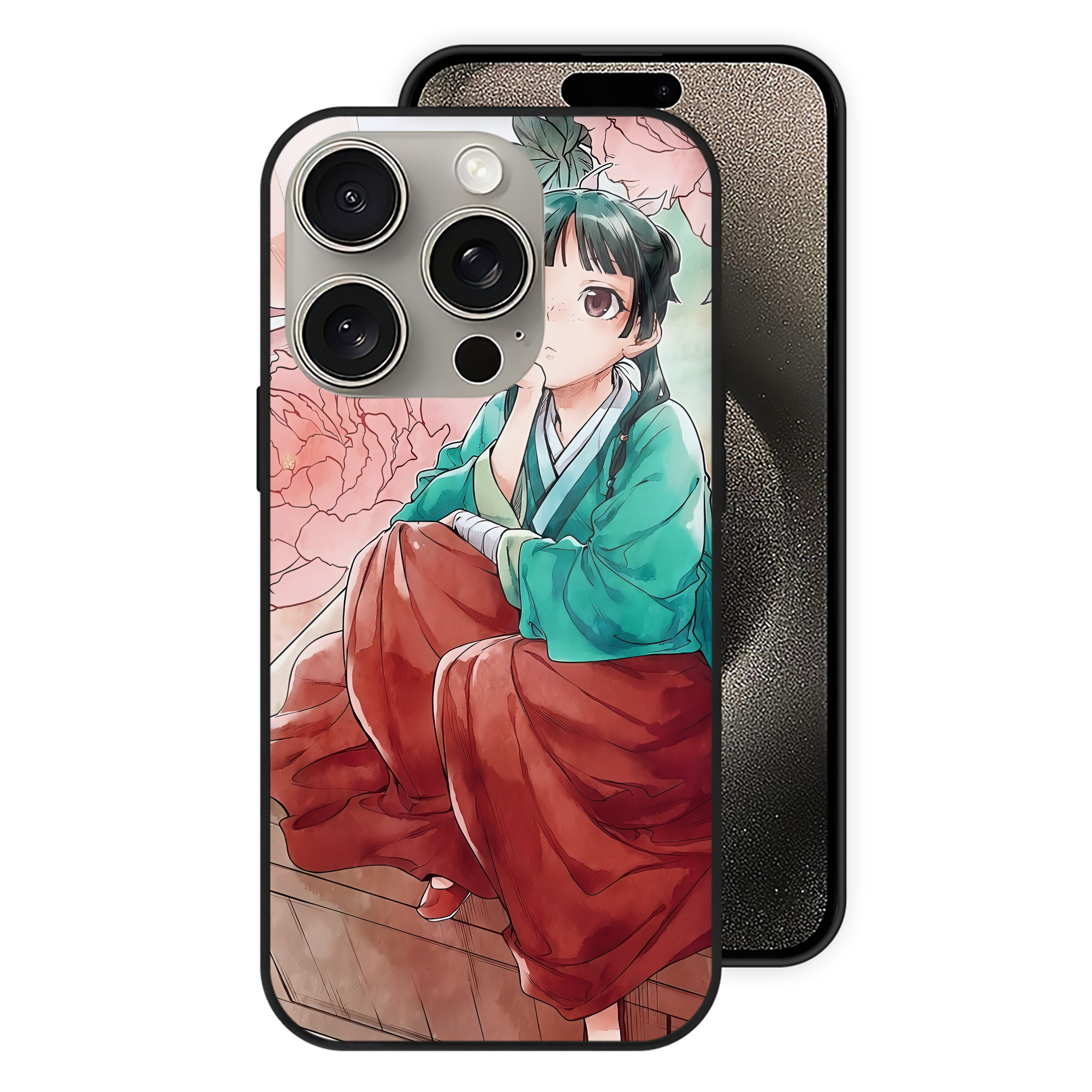 薬屋のひとりごと The Apothecary Diaries 【iPhone15Pro対応】スマホケース 耐衝撃＆黄変防止 背面ガラス