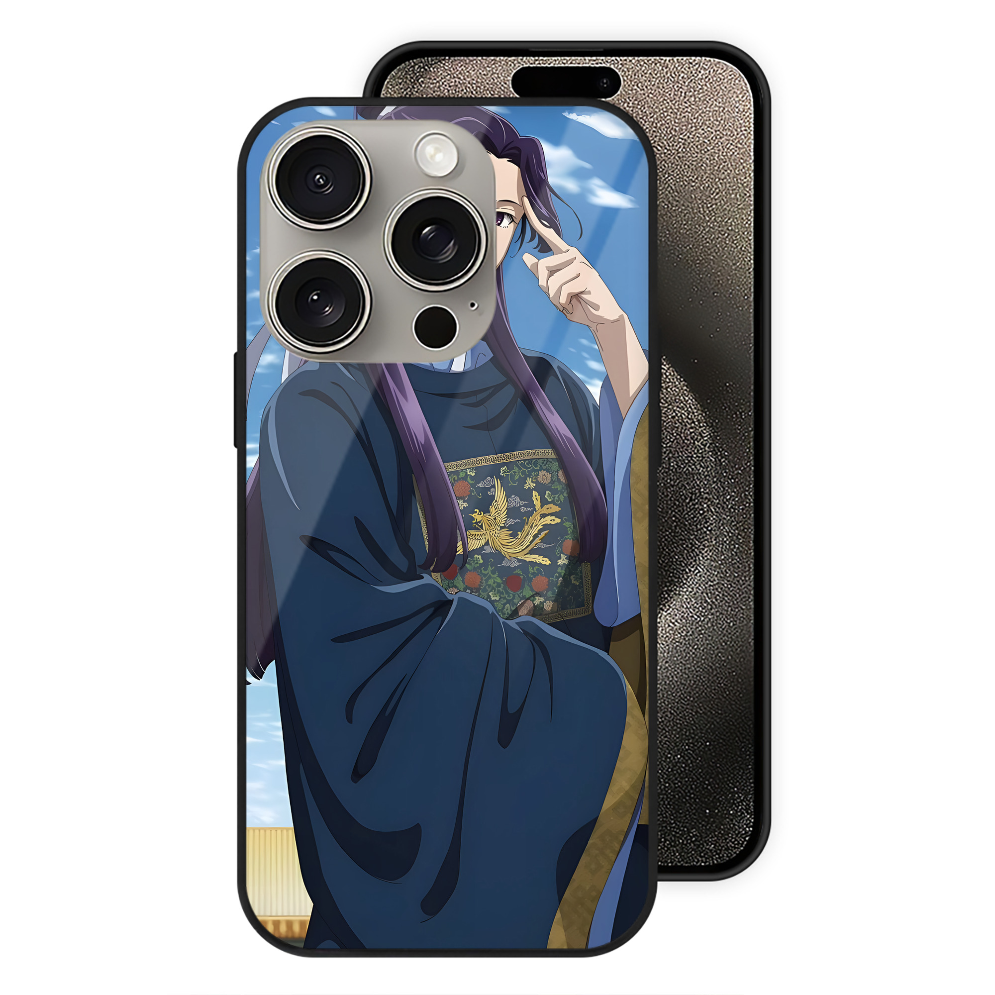 薬屋のひとりごと The Apothecary Diaries 【iPhone15Pro対応】スマホケース 耐衝撃＆黄変防止 背面ガラス