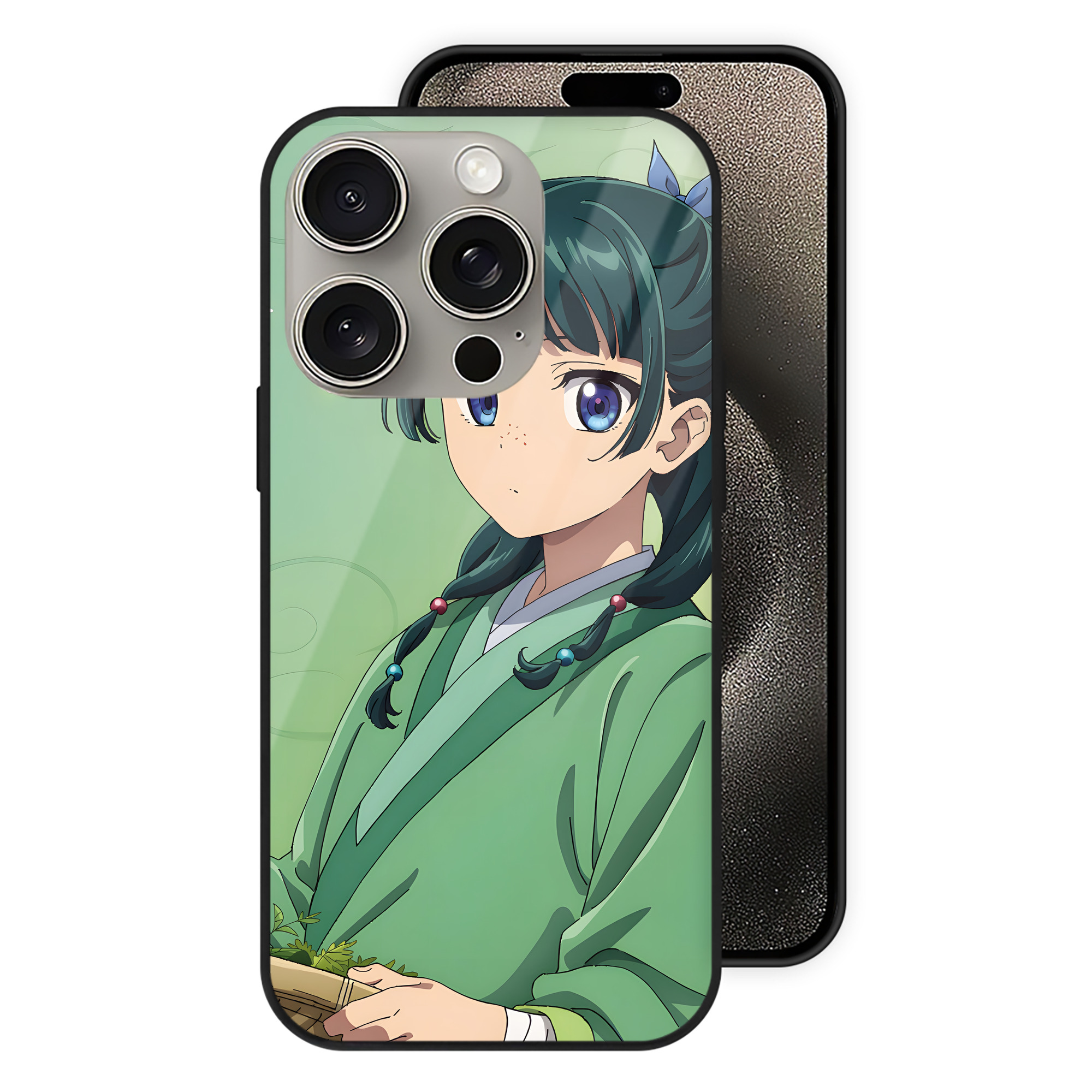 薬屋のひとりごと The Apothecary Diaries 【iPhone15Pro対応】スマホケース 耐衝撃＆黄変防止 背面ガラス