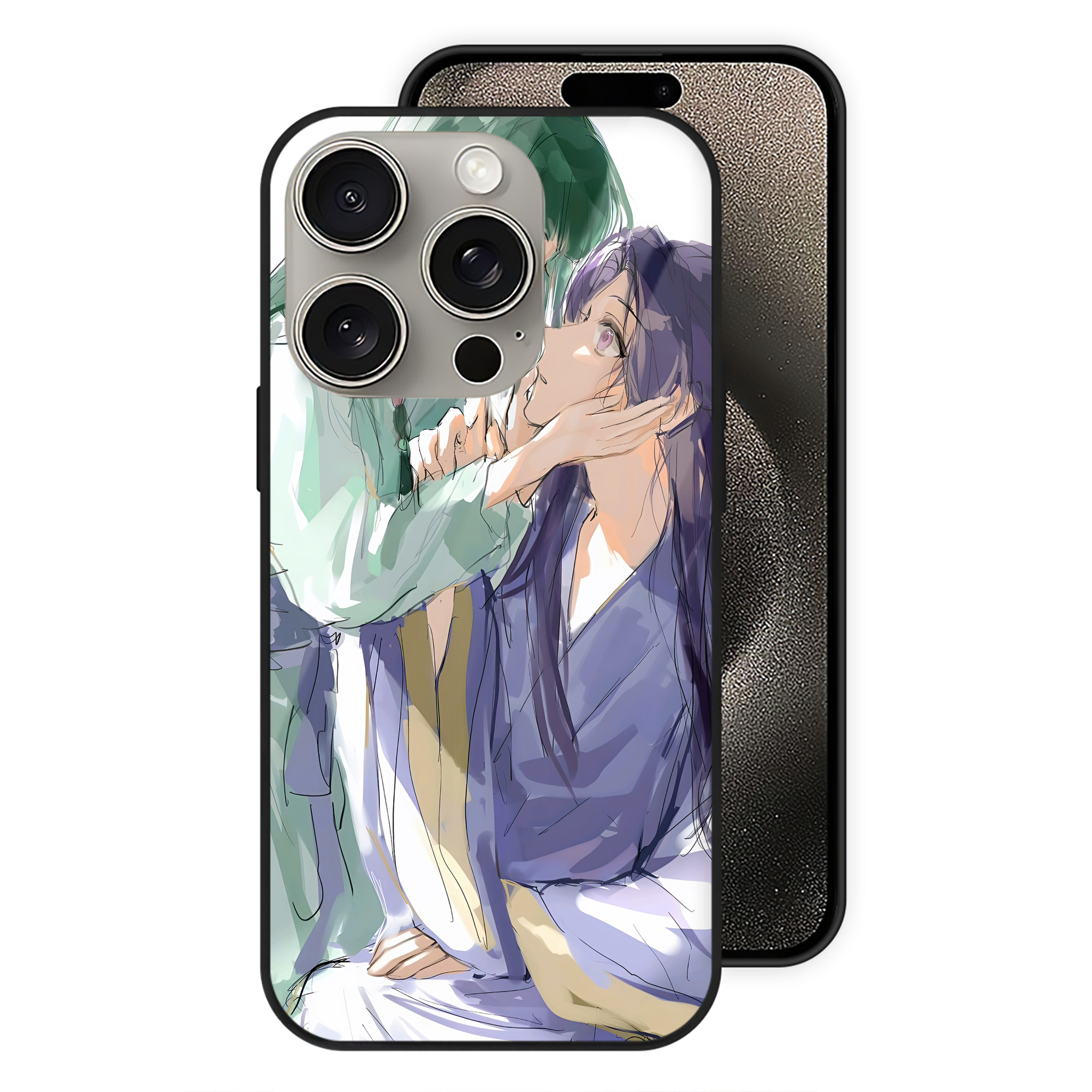 薬屋のひとりごと The Apothecary Diaries 【iPhone15Pro対応】スマホケース 耐衝撃＆黄変防止 背面ガラス