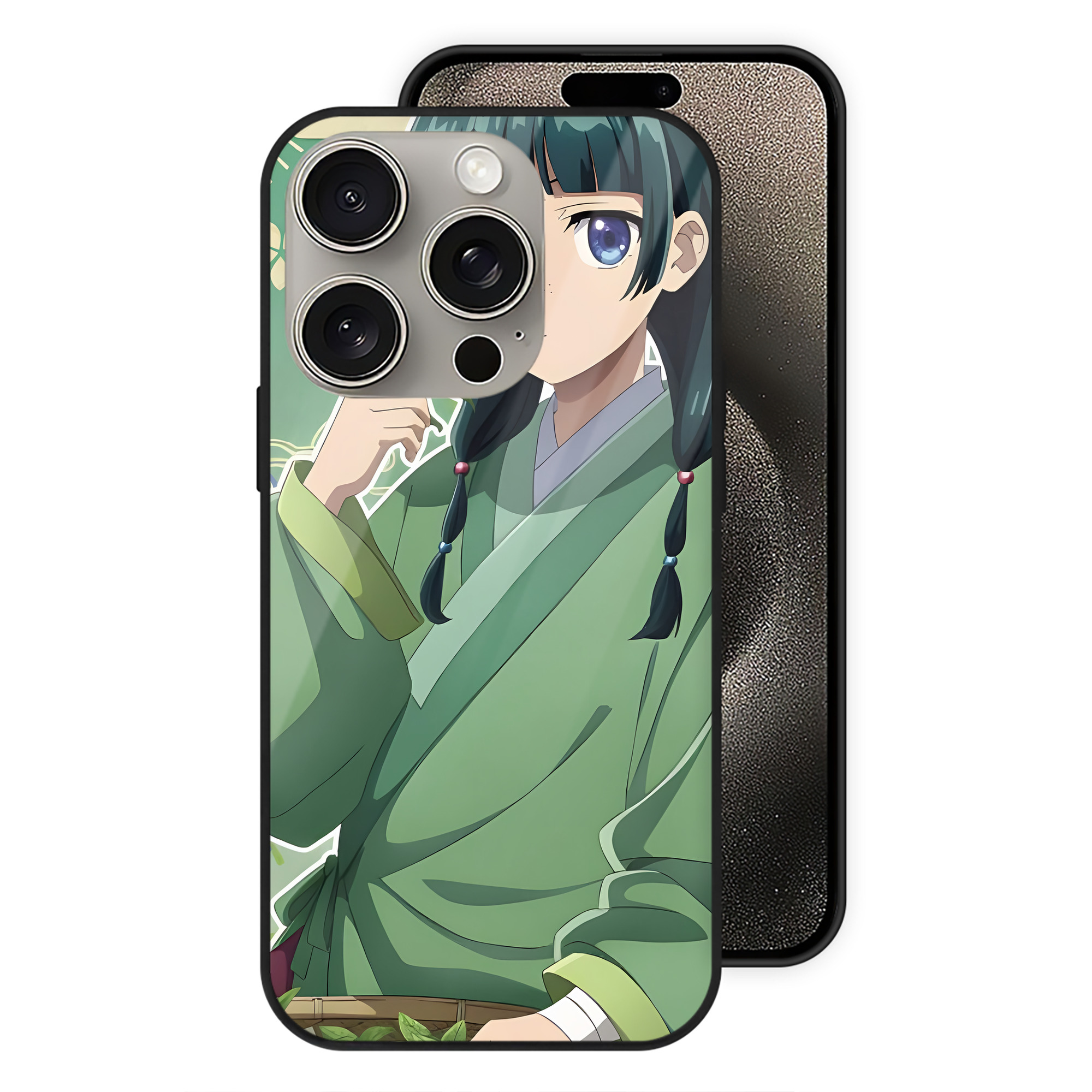 薬屋のひとりごと The Apothecary Diaries 【iPhone15Pro対応】スマホケース 耐衝撃＆黄変防止 背面ガラス
