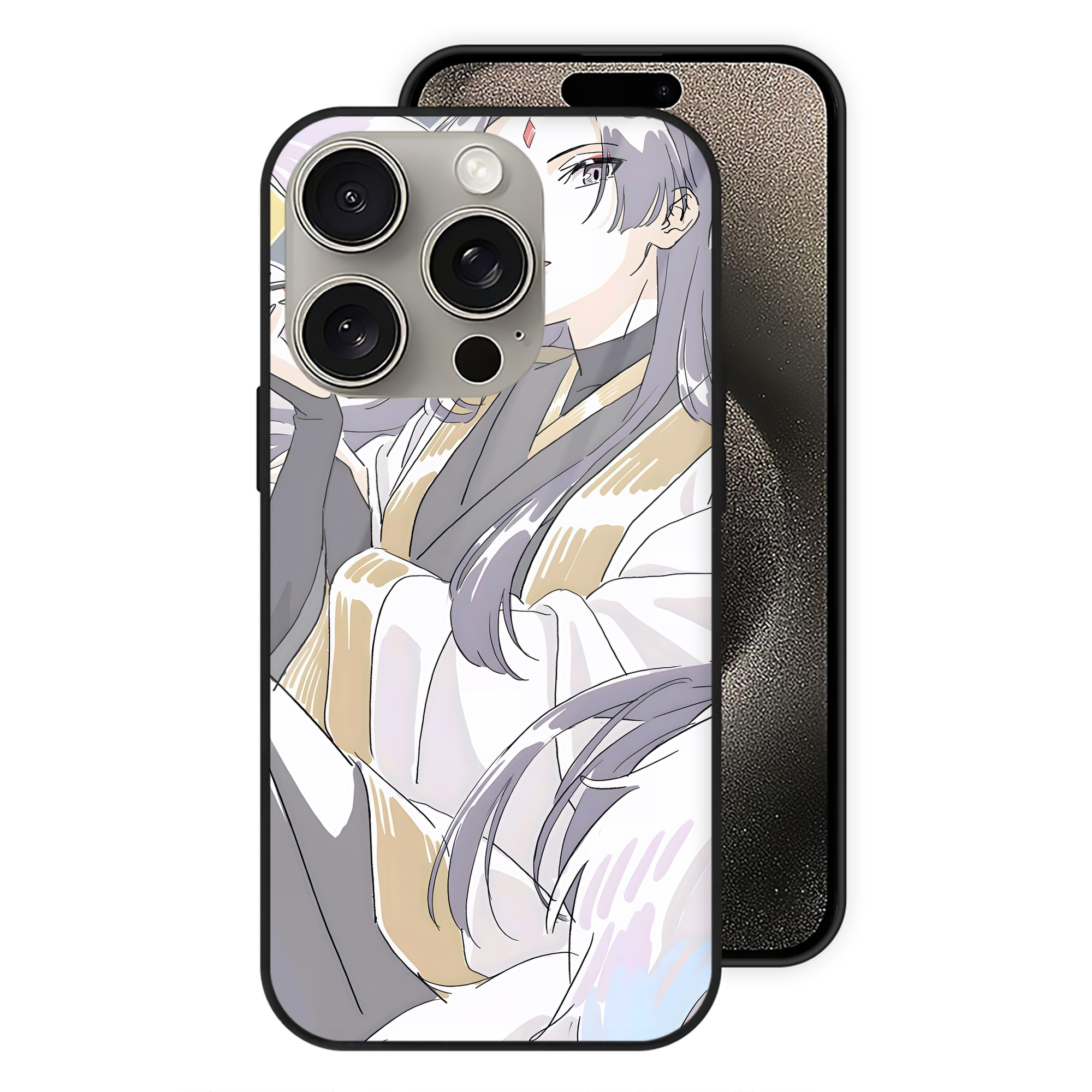 薬屋のひとりごと The Apothecary Diaries 【iPhone15Pro対応】スマホケース 耐衝撃＆黄変防止 背面ガラス